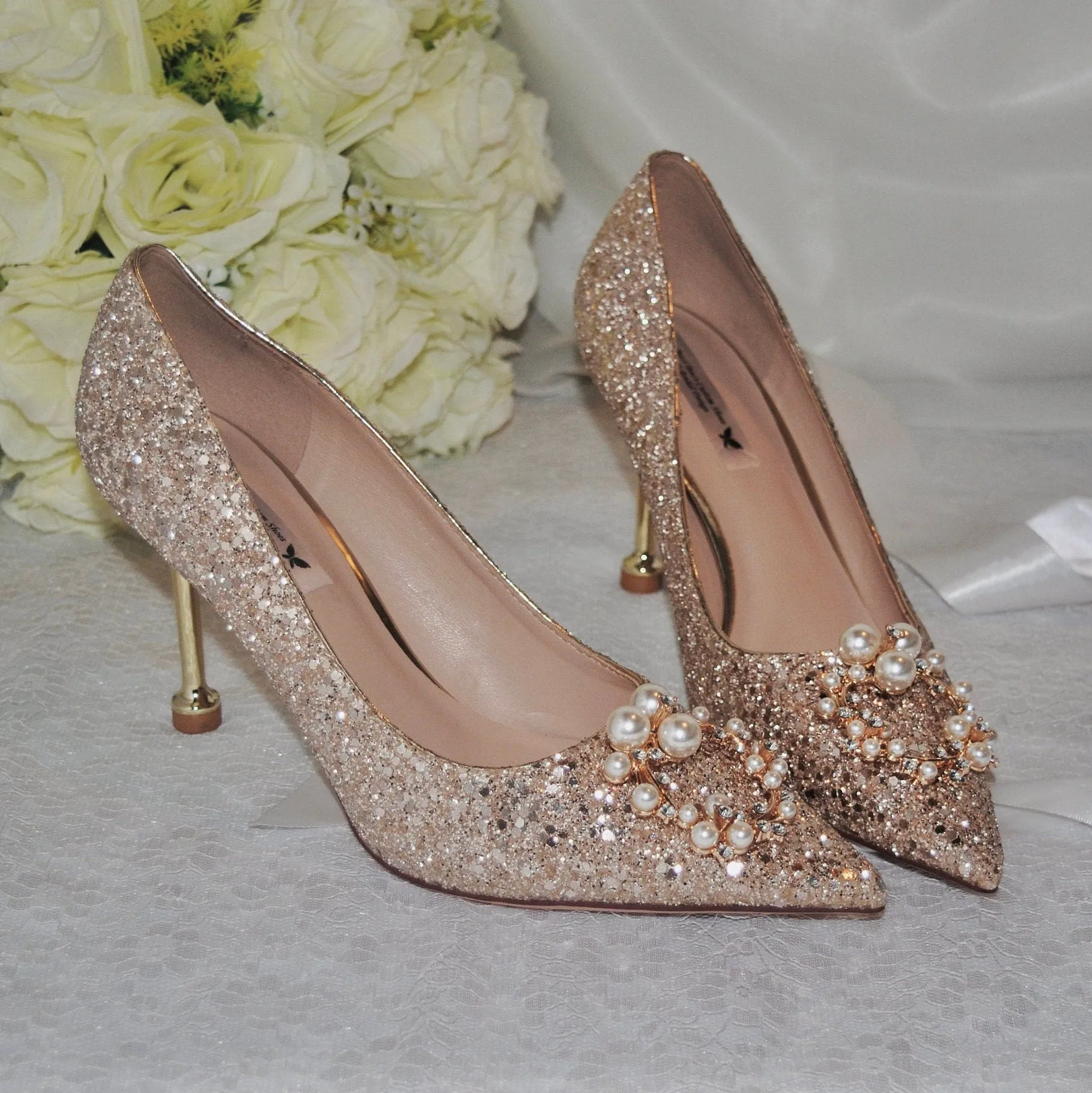 Champagne Gold Glitter Shoes