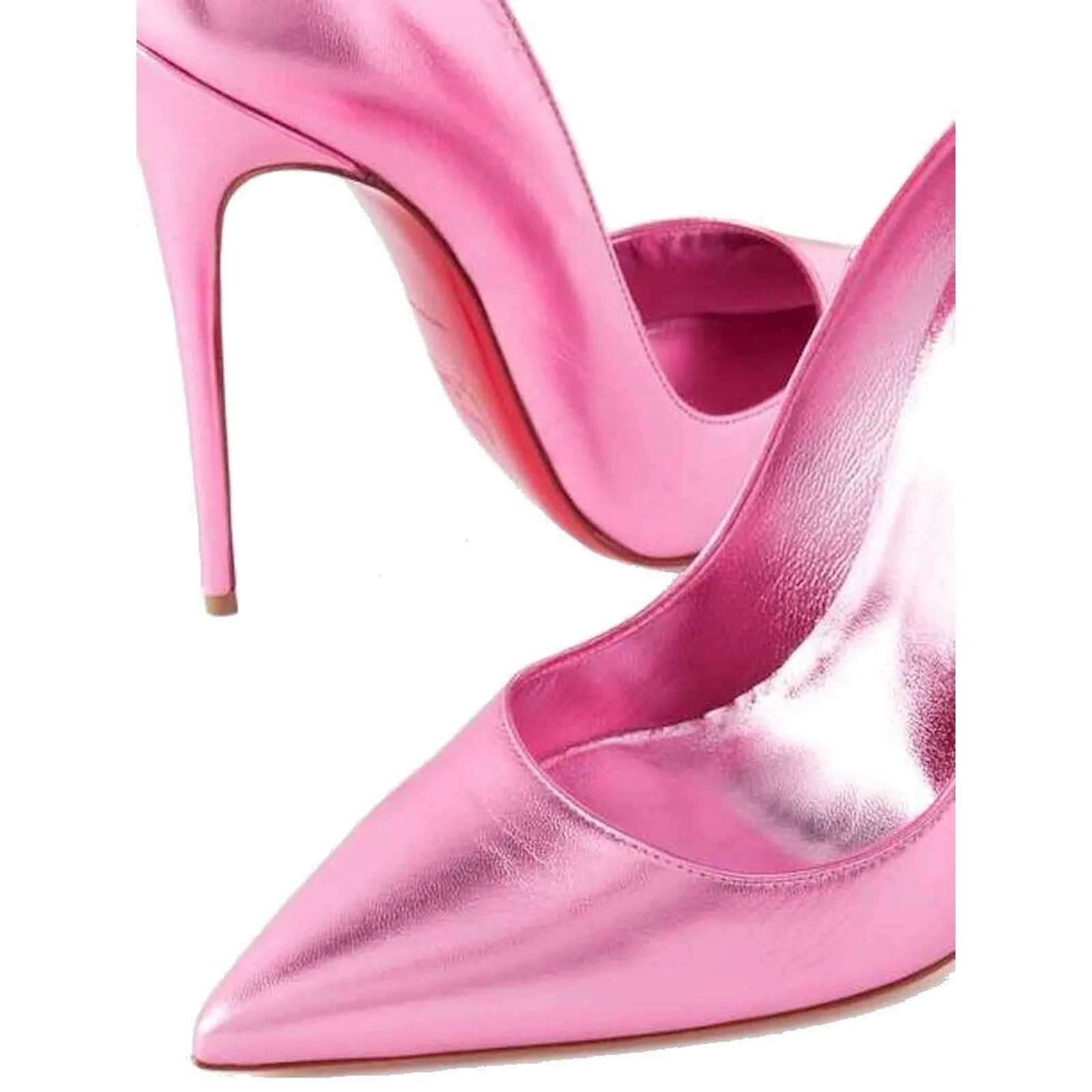 Christian Louboutin So Kate 120 pointed toe Metallic Pink pumps