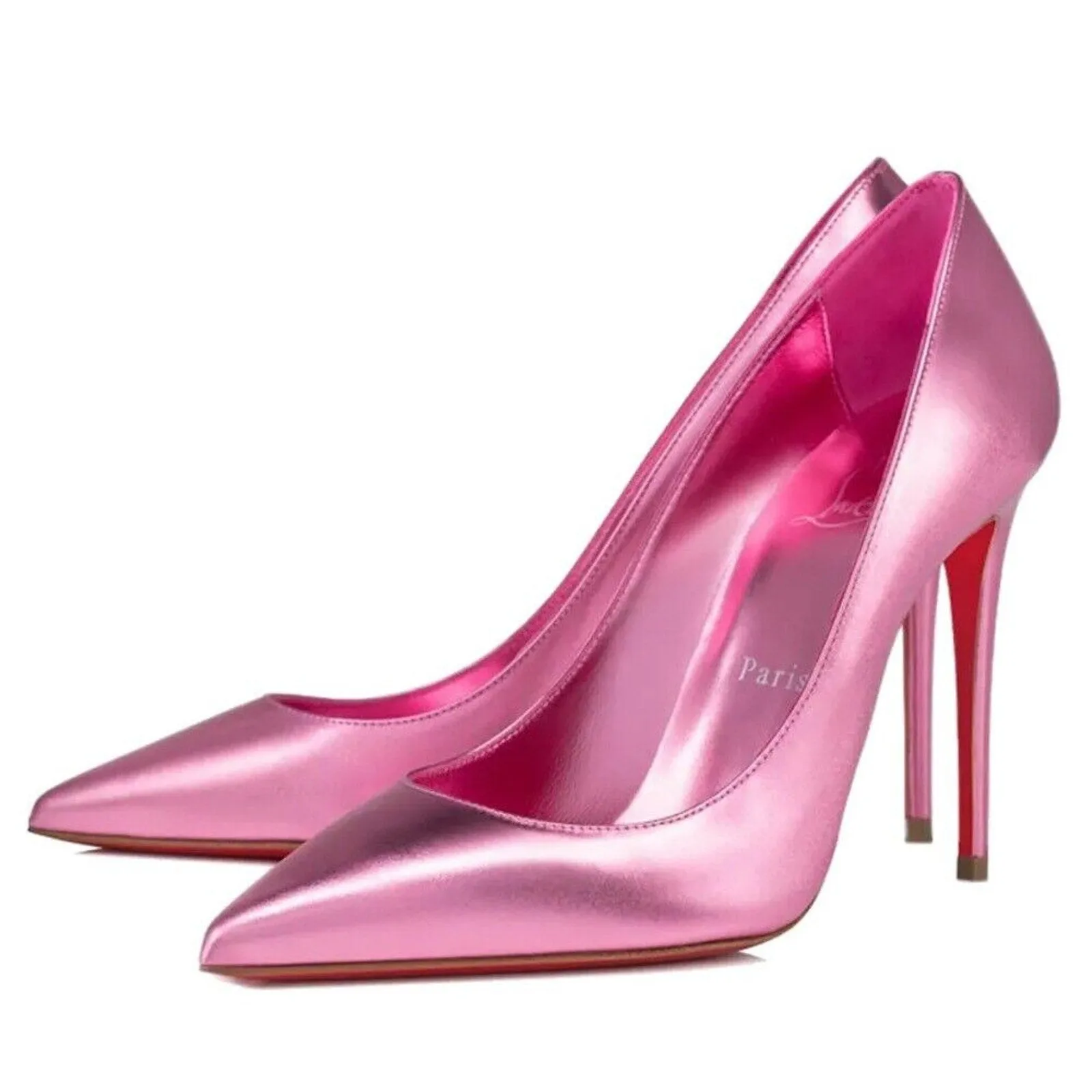 Christian Louboutin So Kate 120 pointed toe Metallic Pink pumps