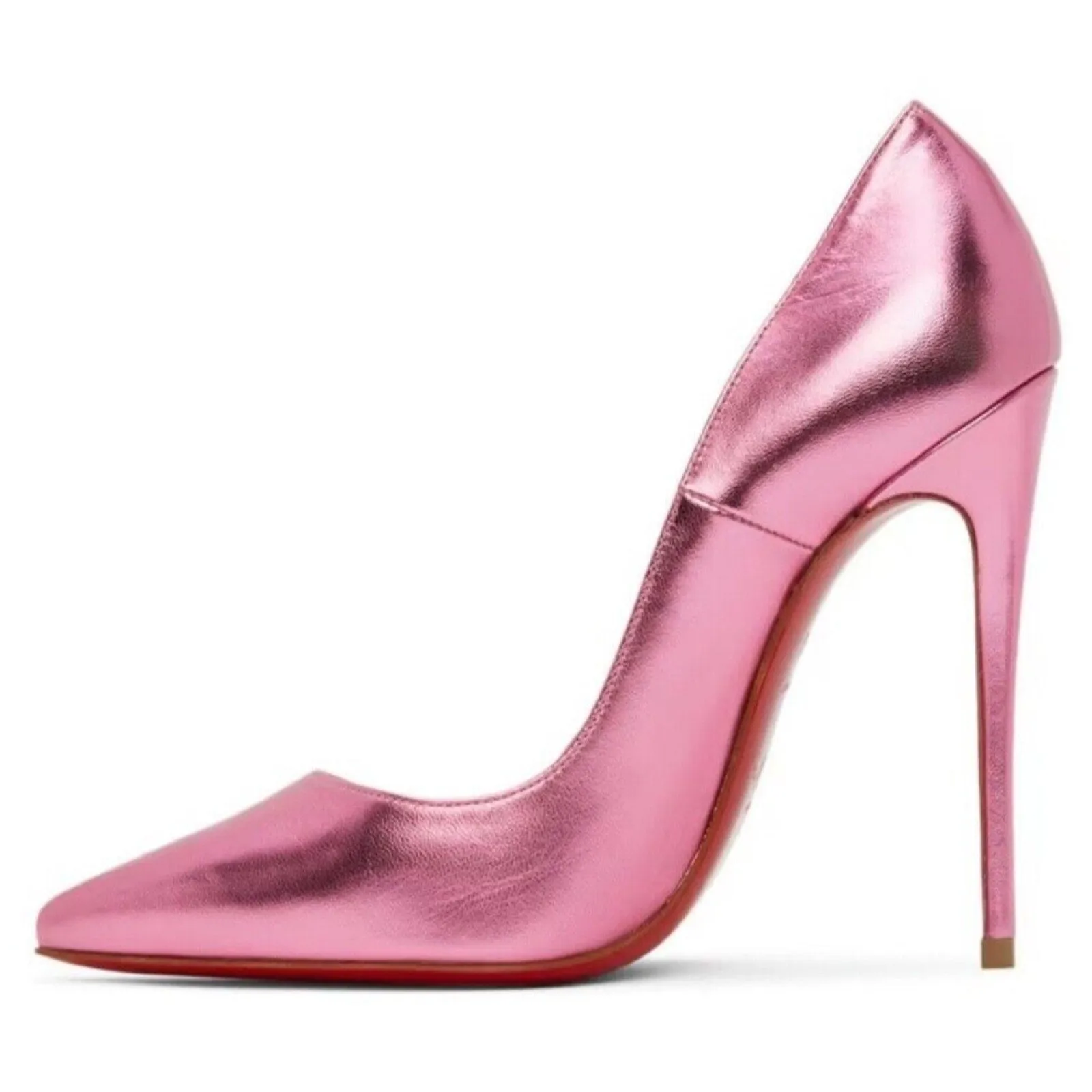 Christian Louboutin So Kate 120 pointed toe Metallic Pink pumps