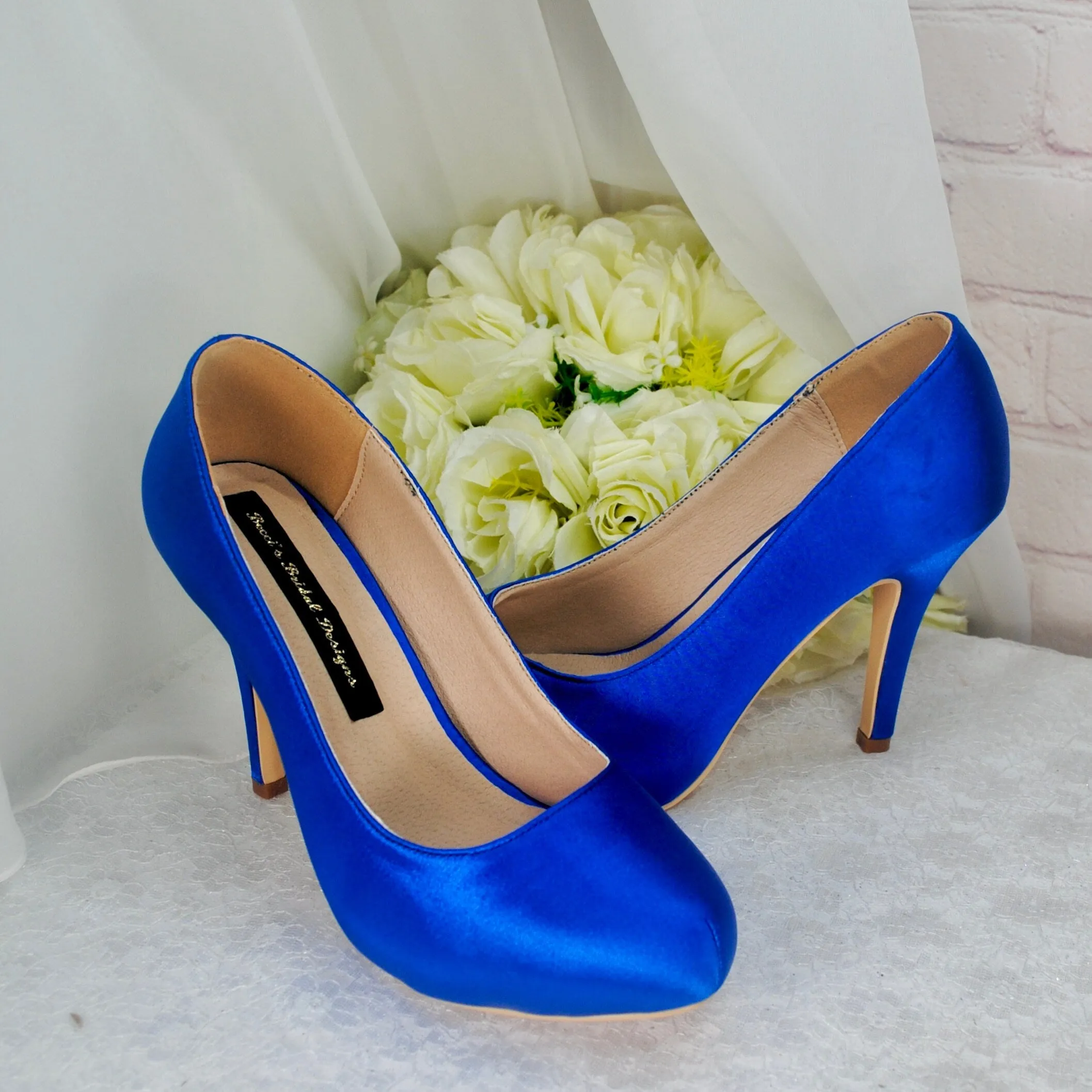 Classic Satin Round Toe Court Shoes