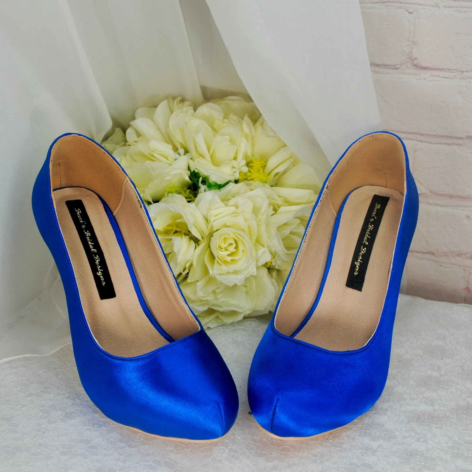 Classic Satin Round Toe Court Shoes