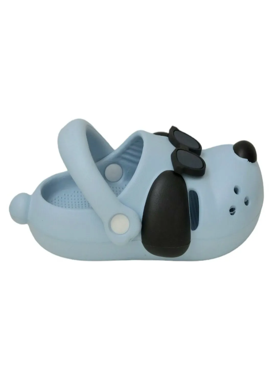 Cool Boy's Clogs - Stylish Sky Blue with Sunglasses Puppy Design