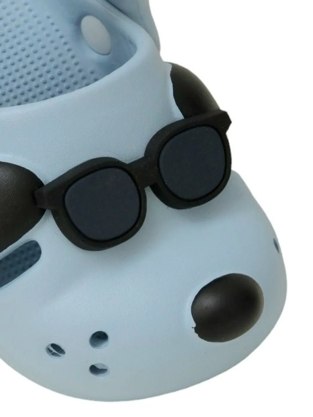 Cool Boy's Clogs - Stylish Sky Blue with Sunglasses Puppy Design