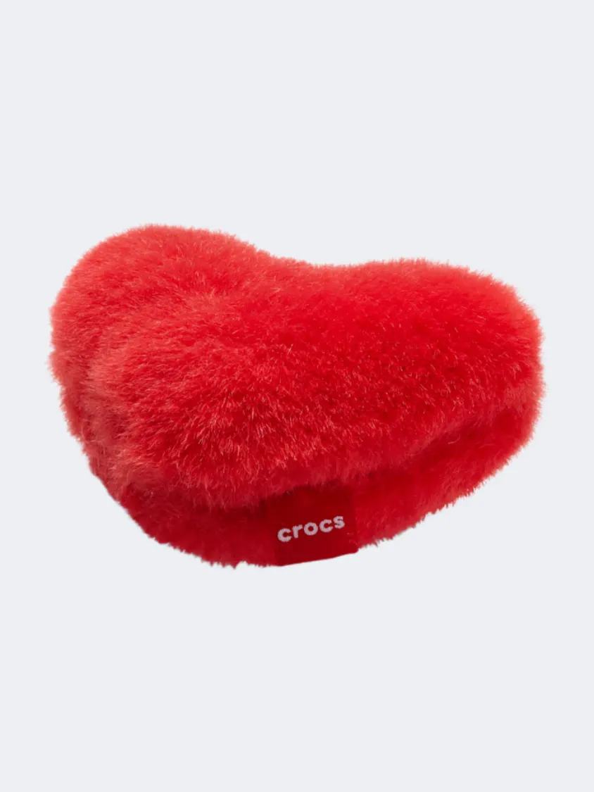 Crocs Fuzzy Heart Lifestyle Pins Red