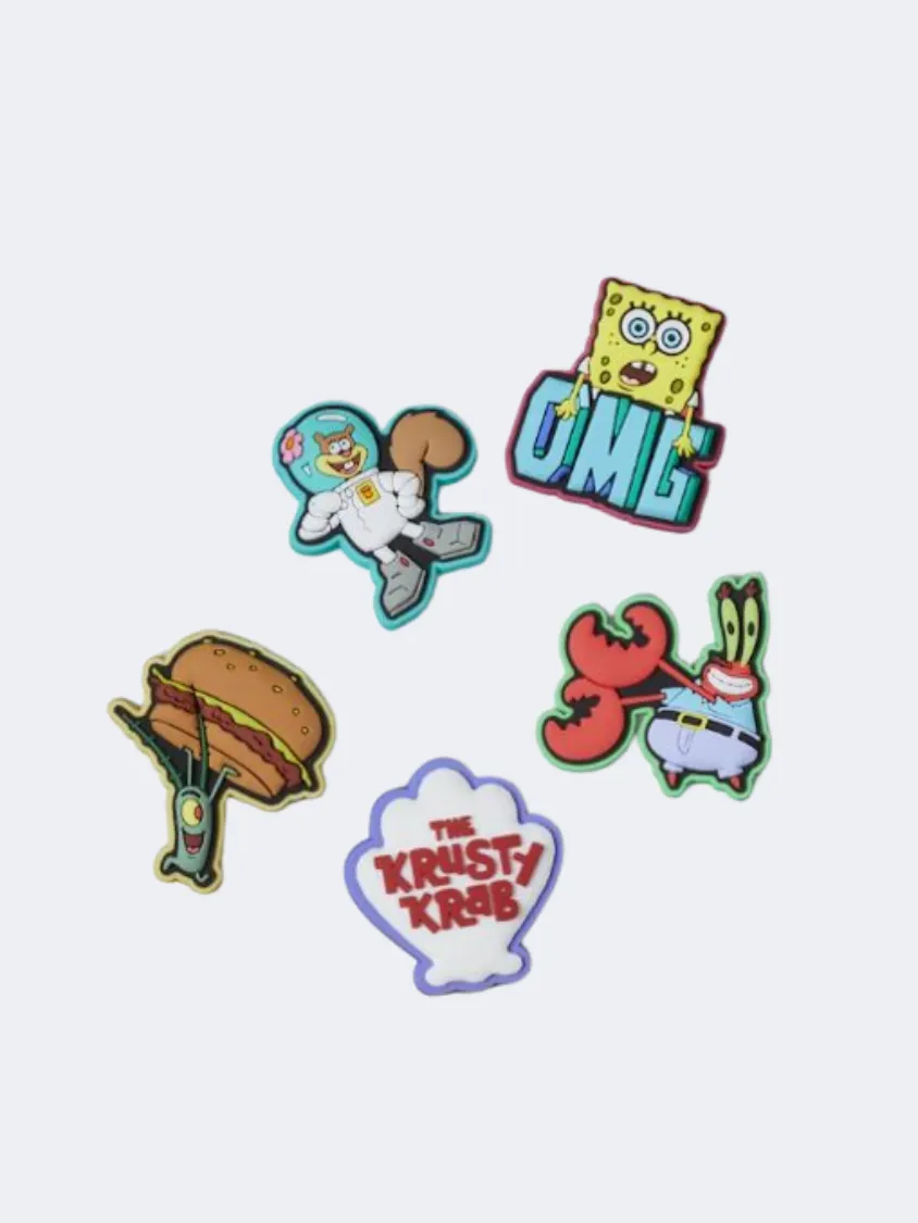 Crocs Spongebob 5 Pack Lifestyle Pins Multi
