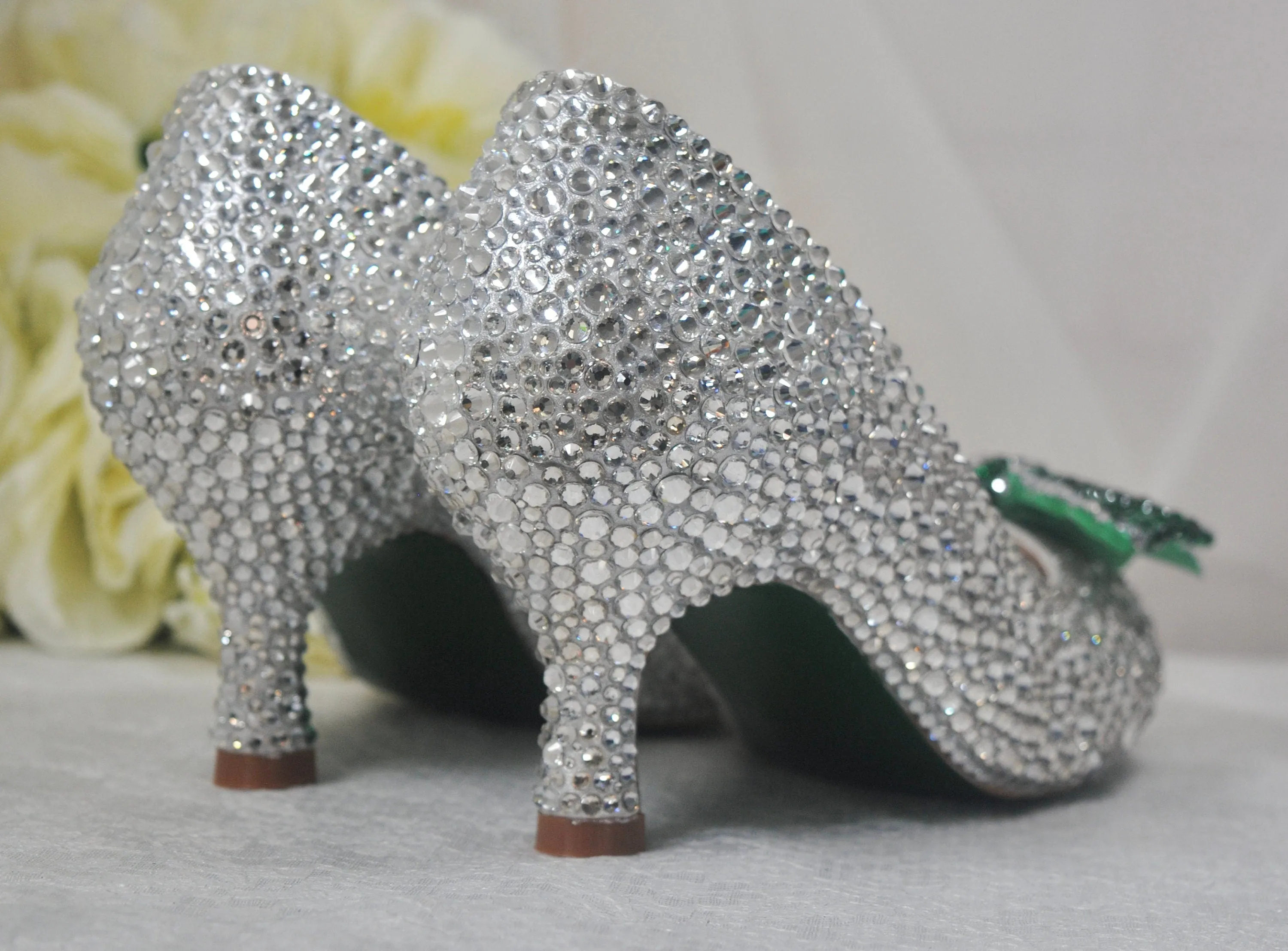 Crystal Bridal Shoes with Bow