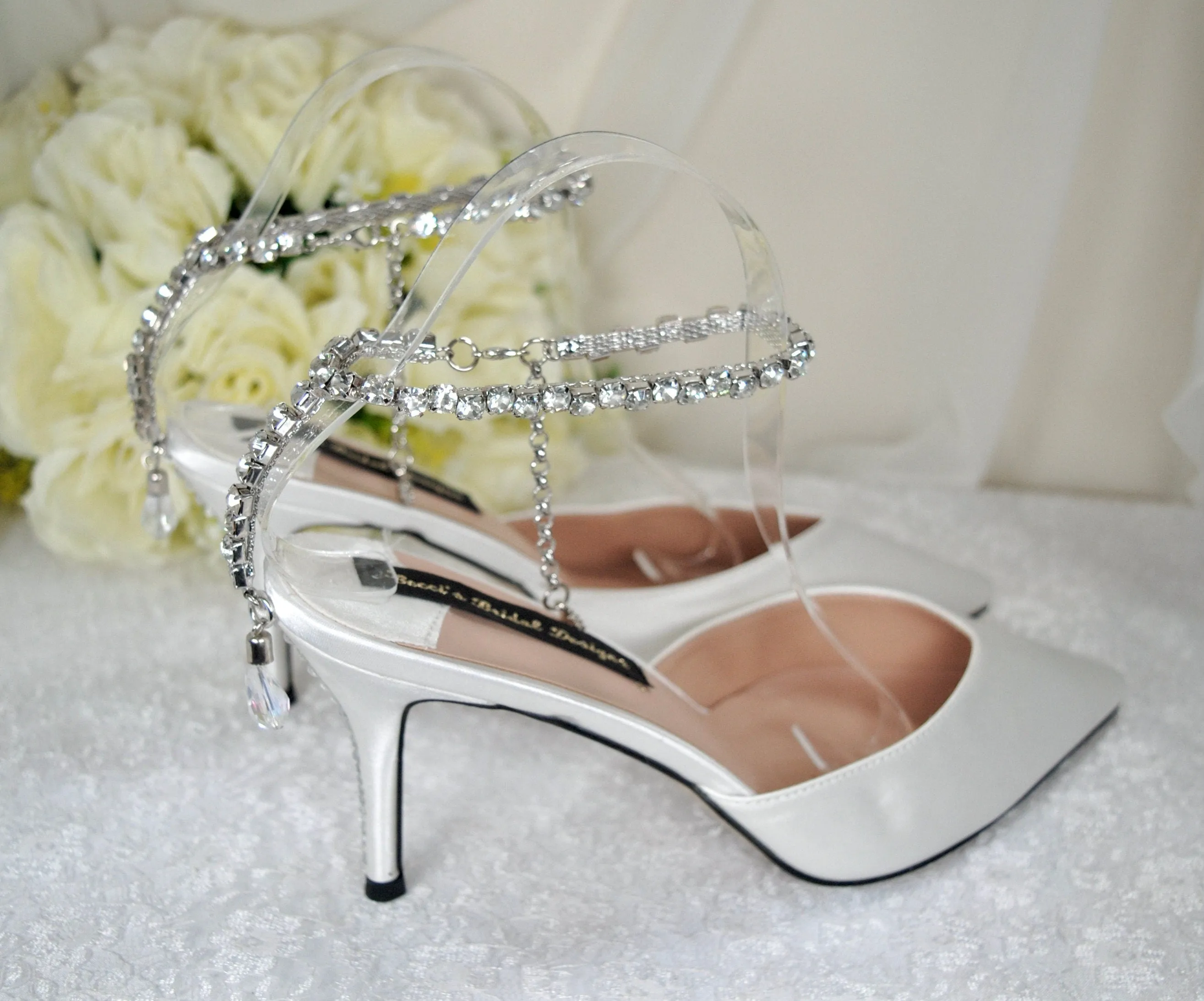 'Crystal Chain' Bridal Sandals