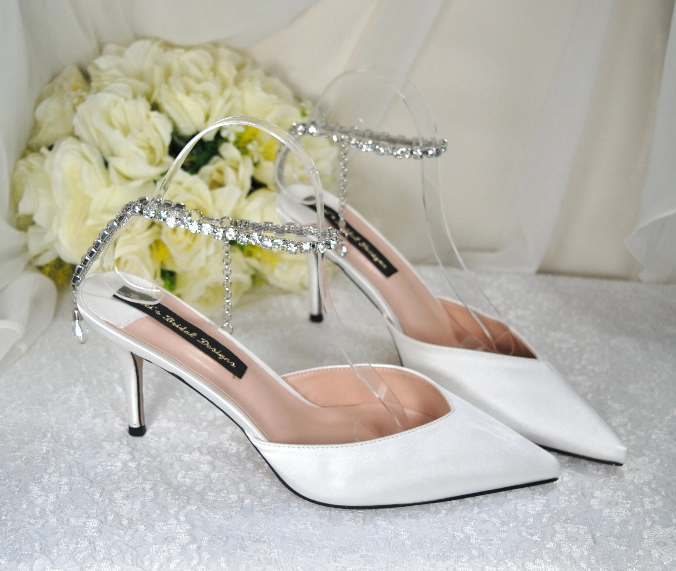 'Crystal Chain' Bridal Sandals