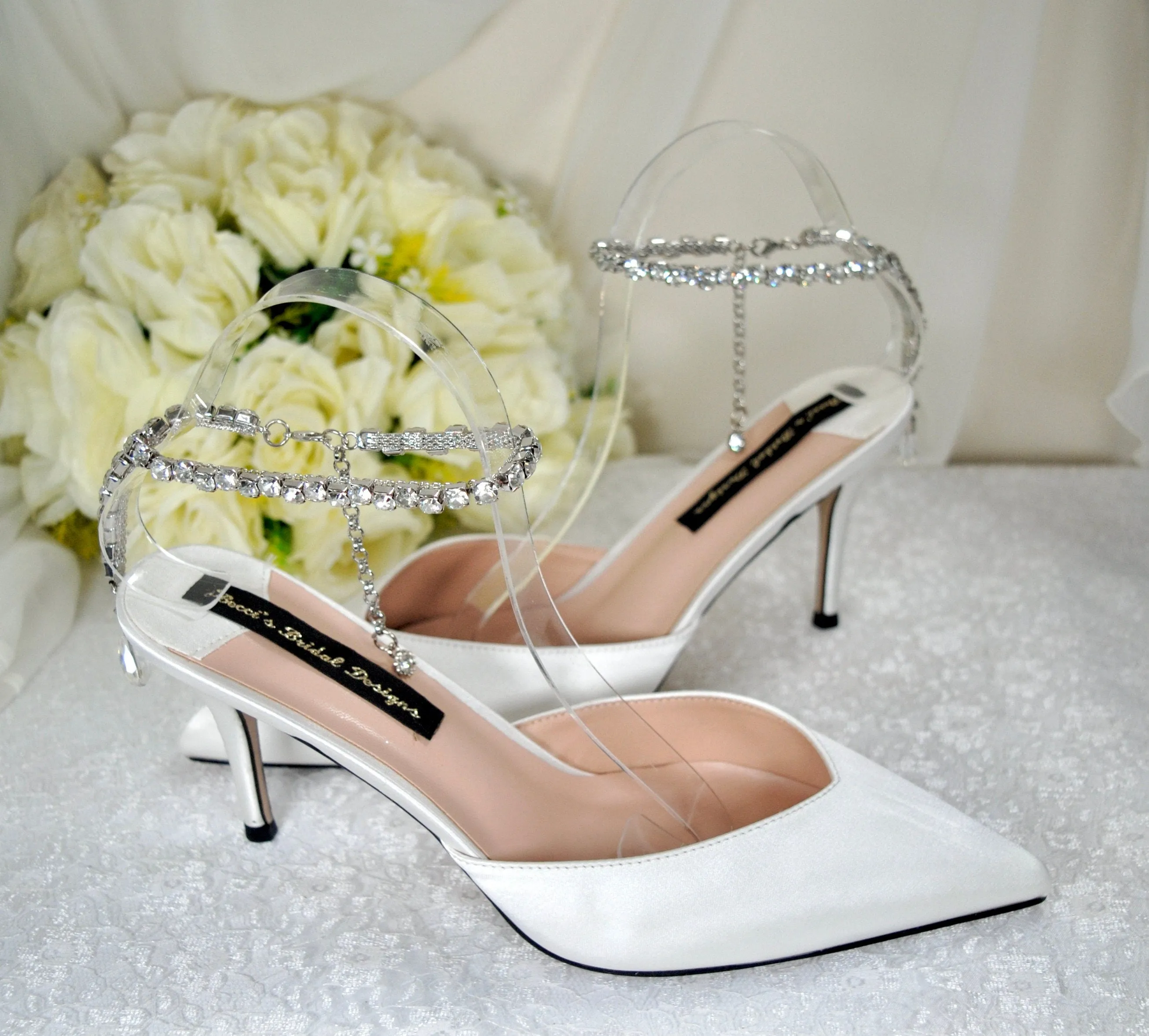 'Crystal Chain' Bridal Sandals