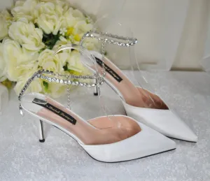 'Crystal Chain' Bridal Sandals