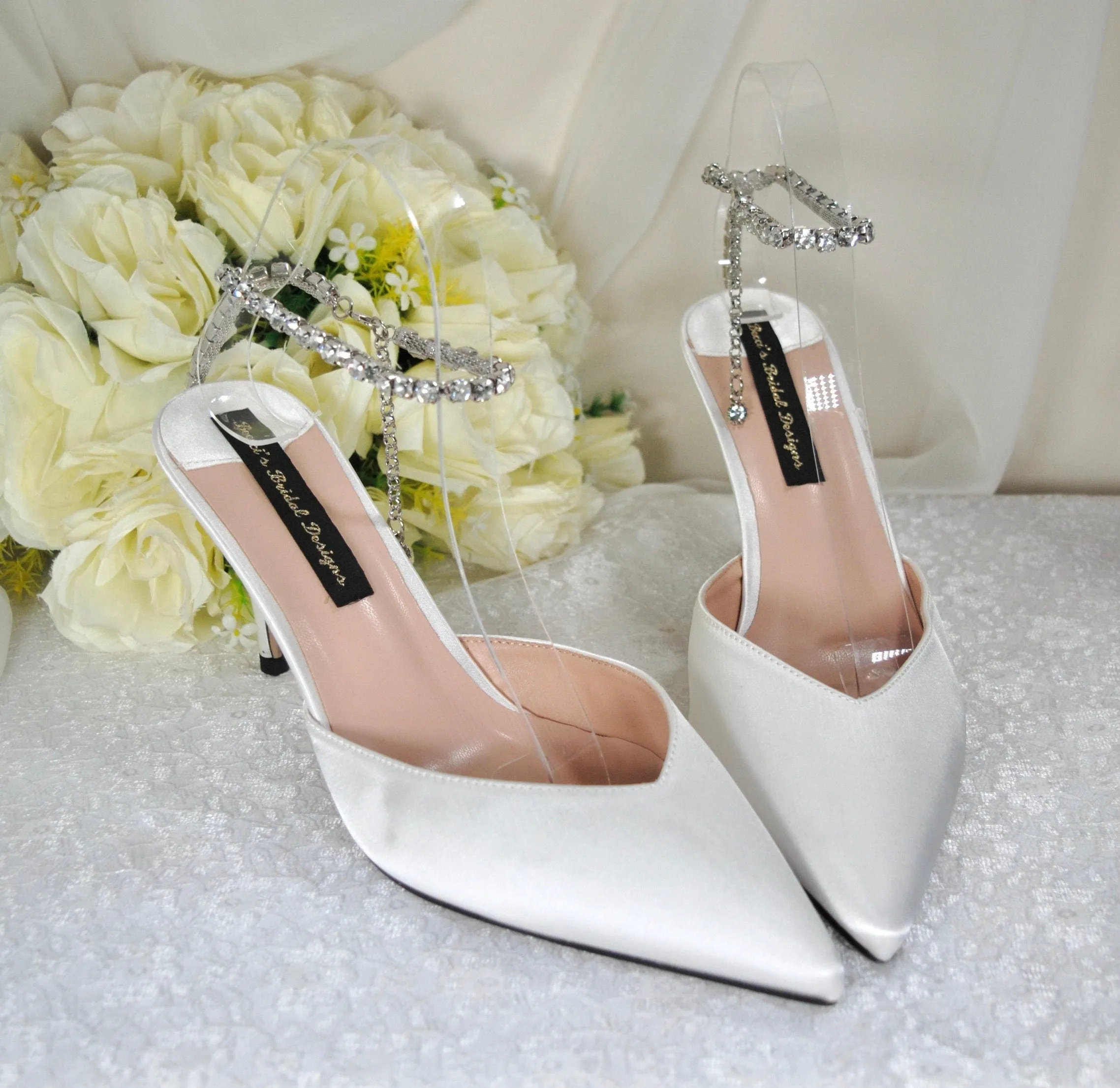 'Crystal Chain' Bridal Sandals