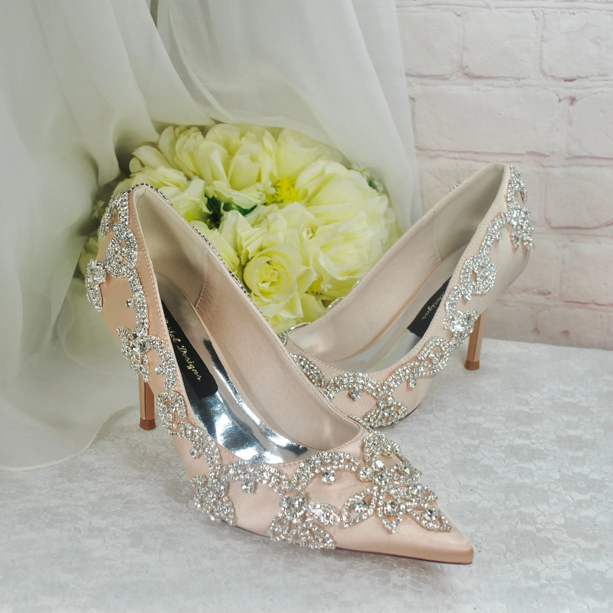 Crystal Trim Wedding Shoes