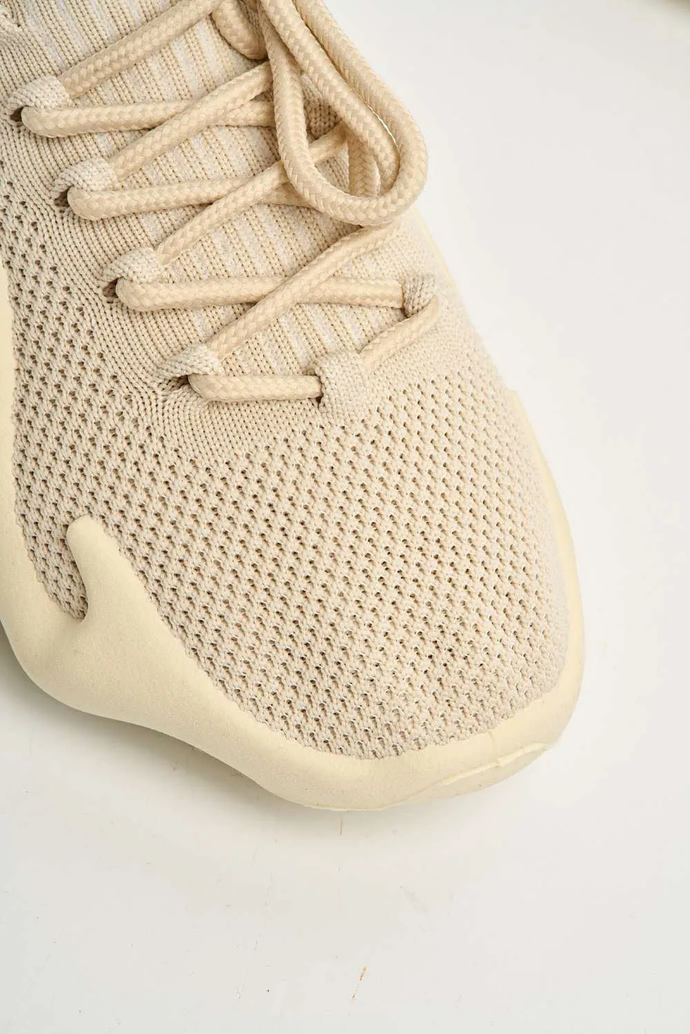 Desirae Structured Sole Lace-up Trainers in Bone