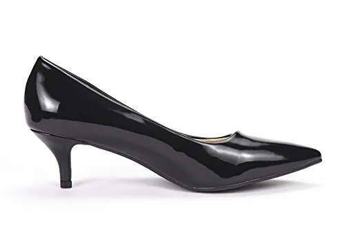 DREAM PAIRS Women's Kitten Heels Pointed Toe Dress Court Shoes