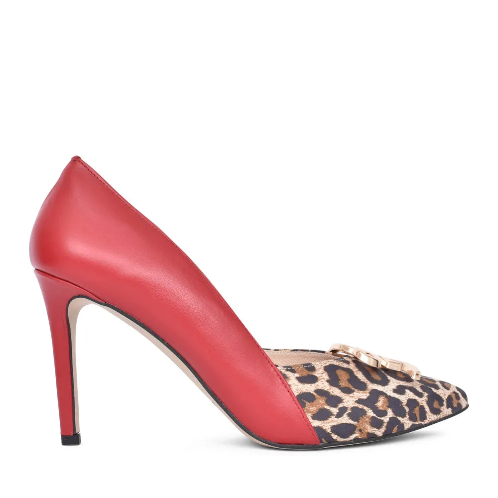 Emis Womens Shoe 8335 Red/Leopard