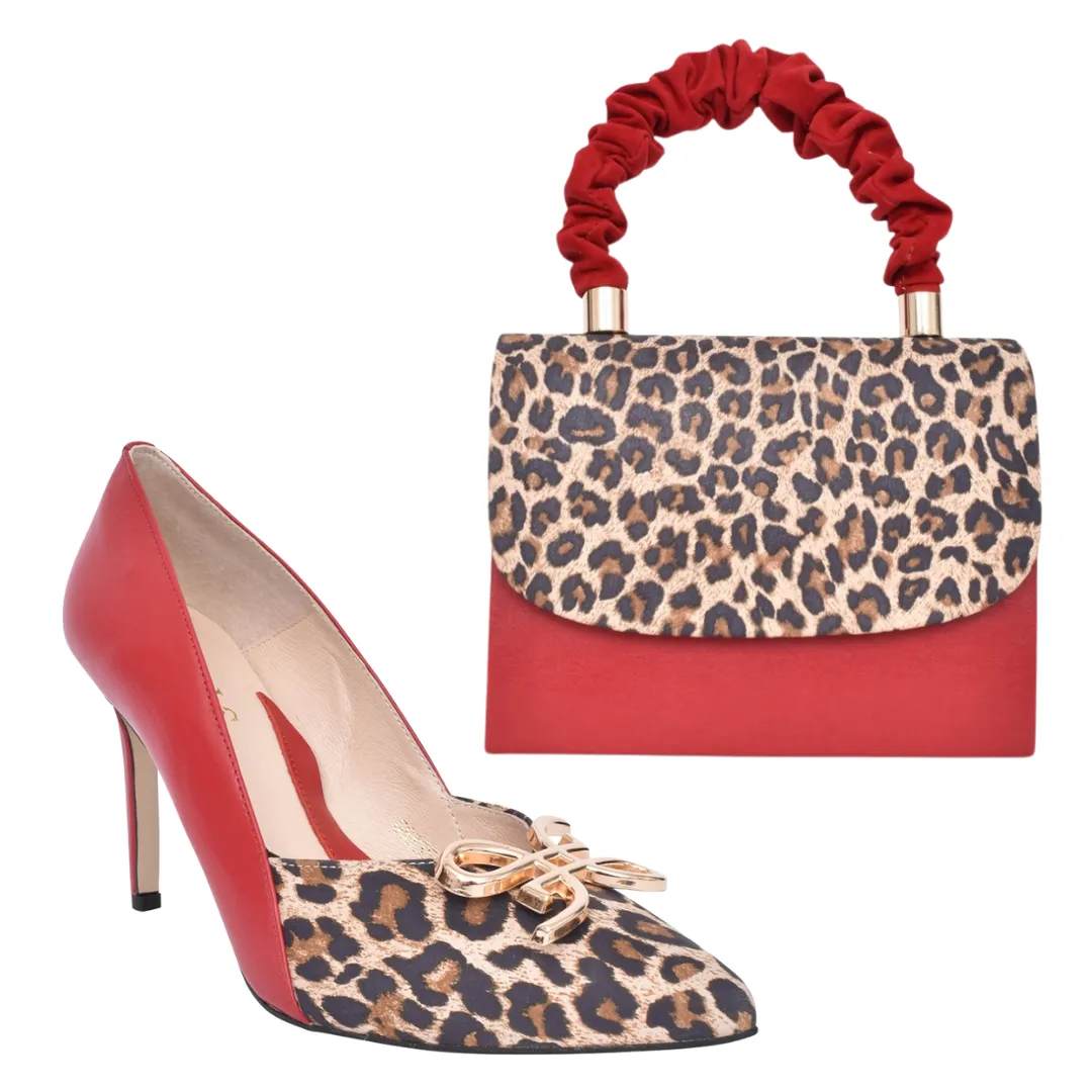 Emis Womens Shoe 8335 Red/Leopard