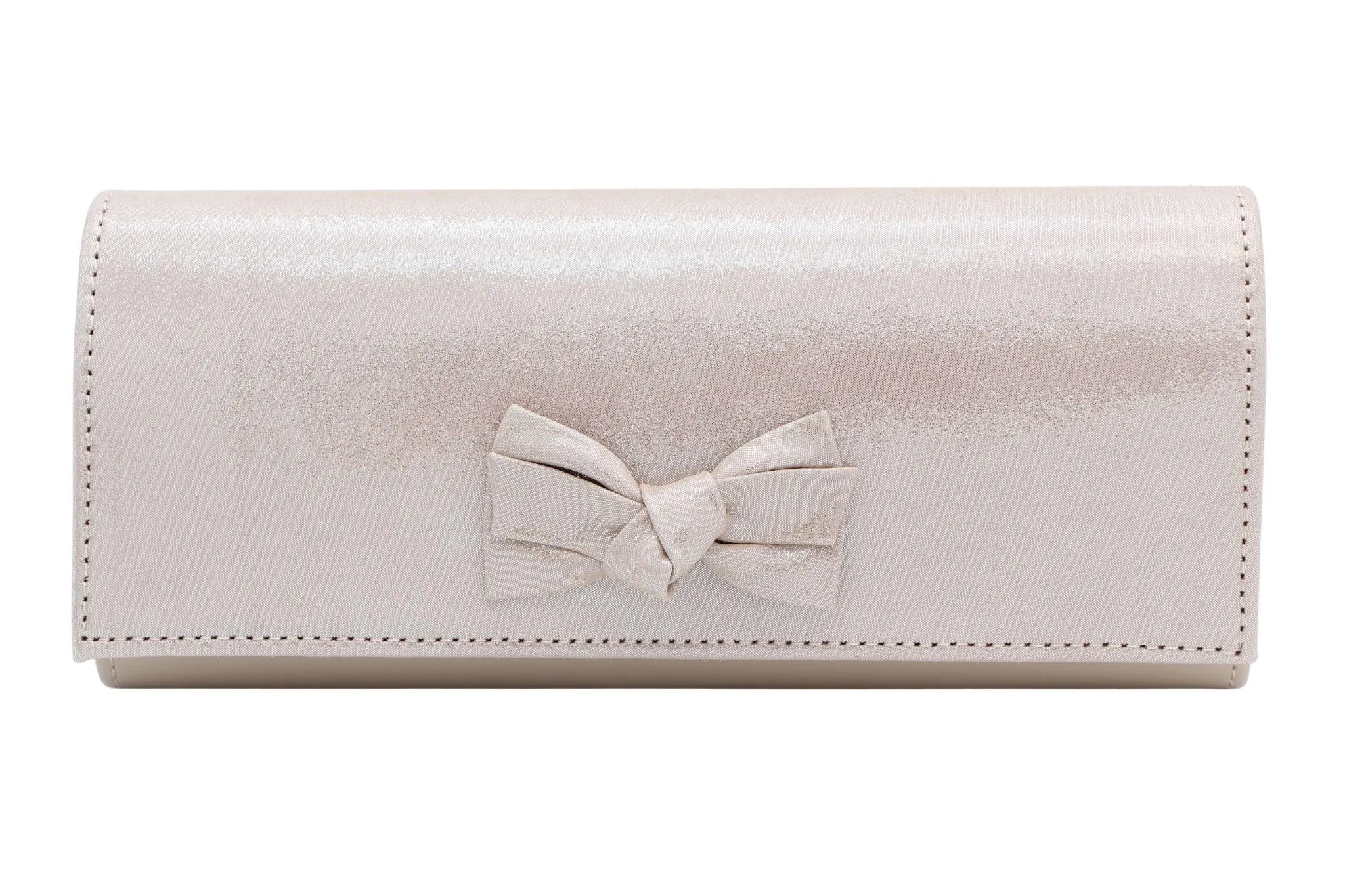 Fabucci Pale Pink Mid Heel Shoe with Gold Bow