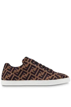 Fendi Logo Trainers Brown