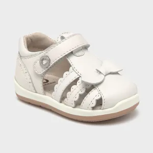 First Steps Leather Bow Sandal by Mayoral