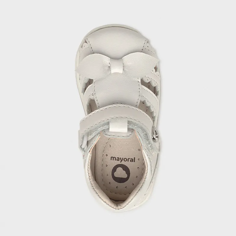 First Steps Leather Bow Sandal by Mayoral