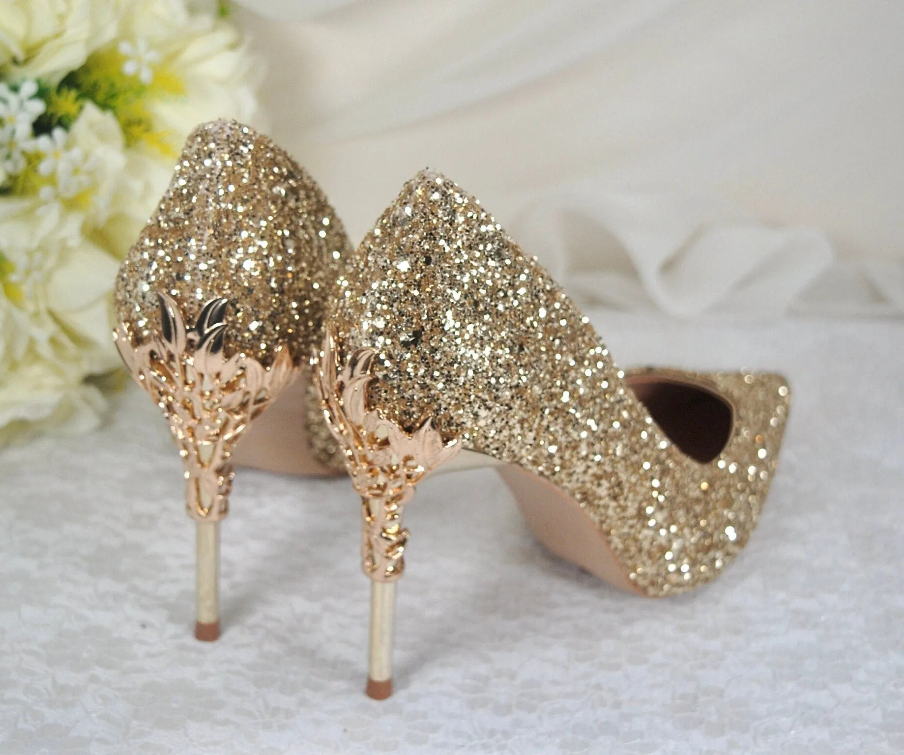 Glitter Filigree Heels | Other Colours