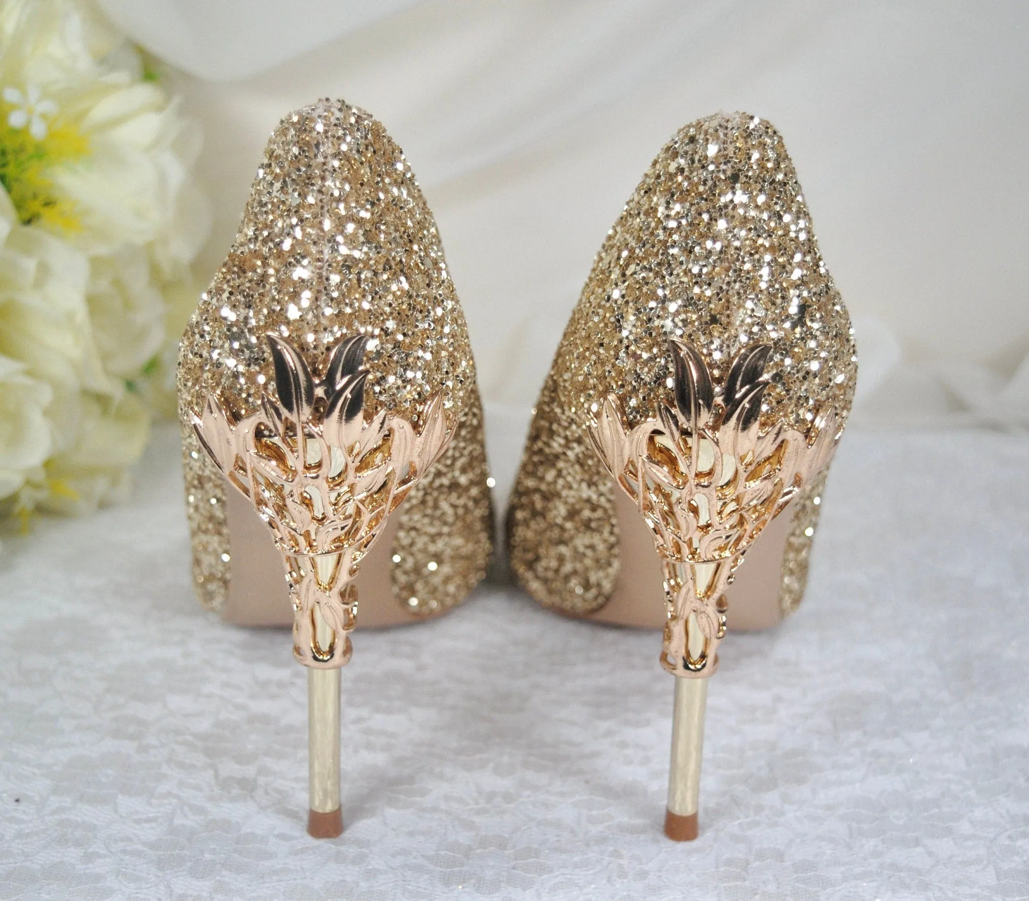Glitter Filigree Heels | Other Colours