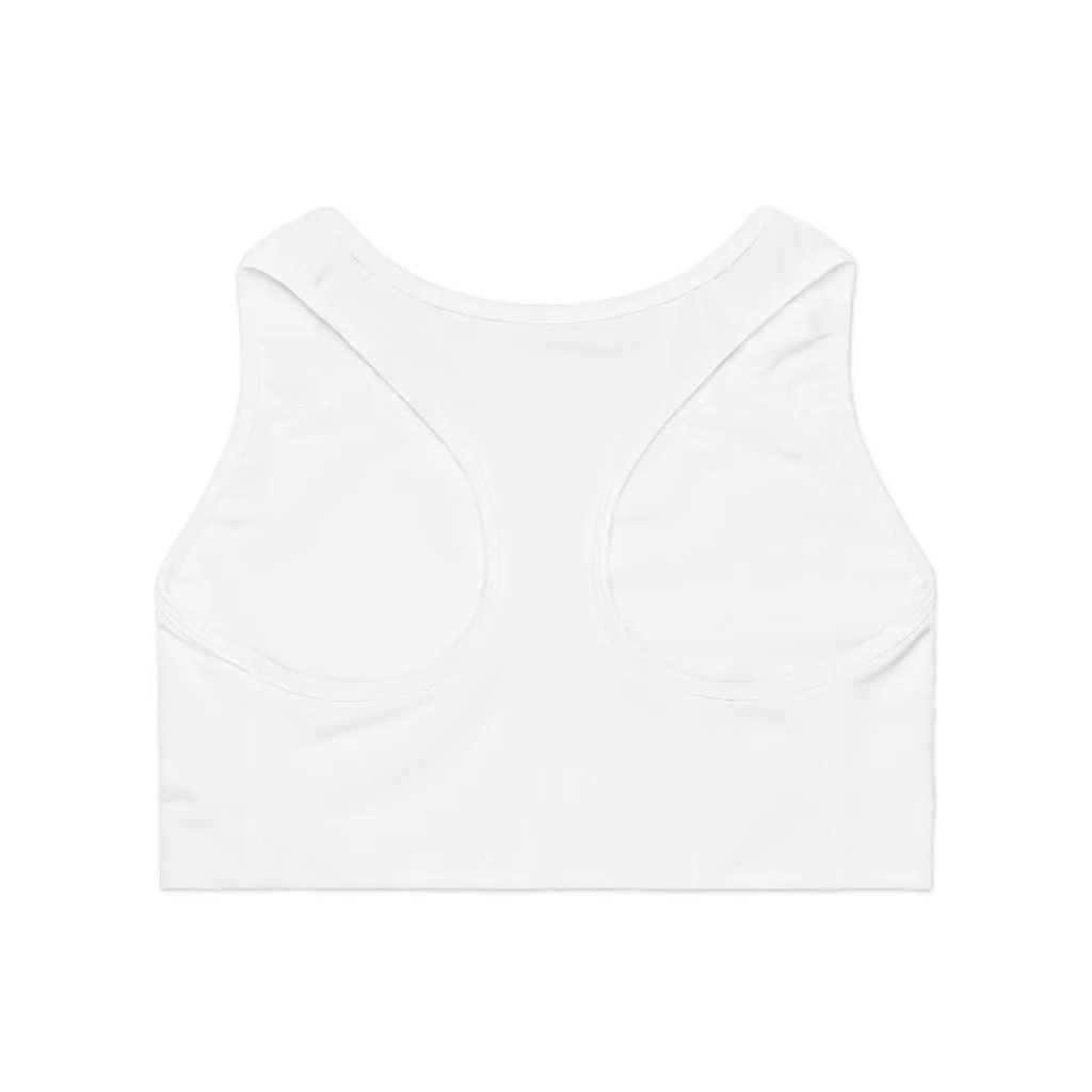 Grey Kitty Sports Bra (AOP)