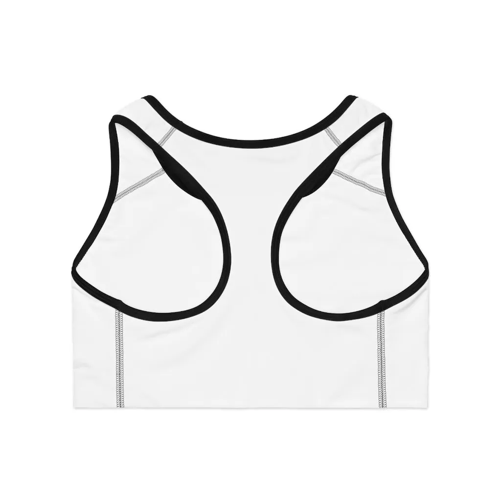 Grey Kitty Sports Bra (AOP)