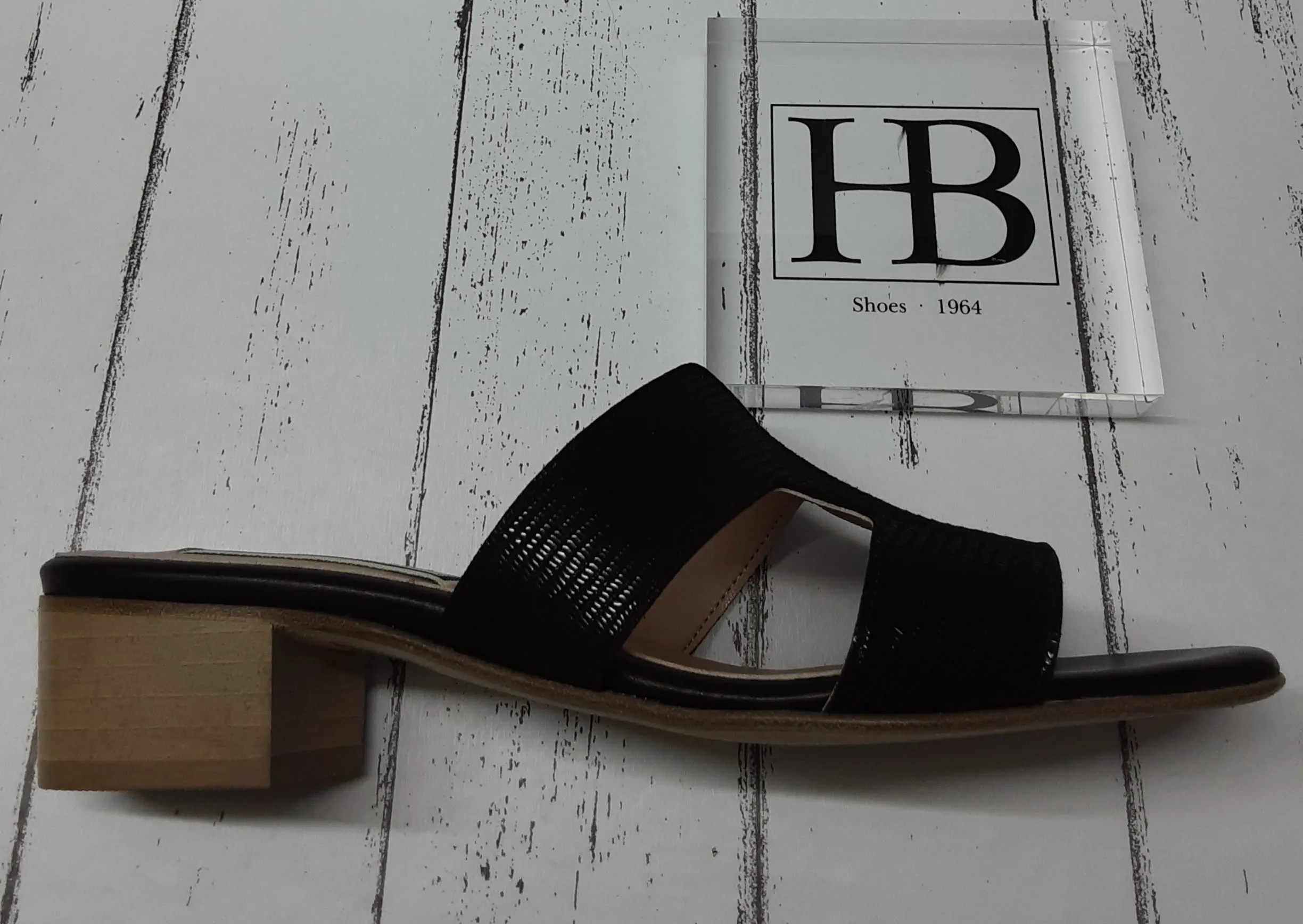 HB Italia - 62 - BLACK VARANUS 5598 - T.40 - SLIP ON MULE