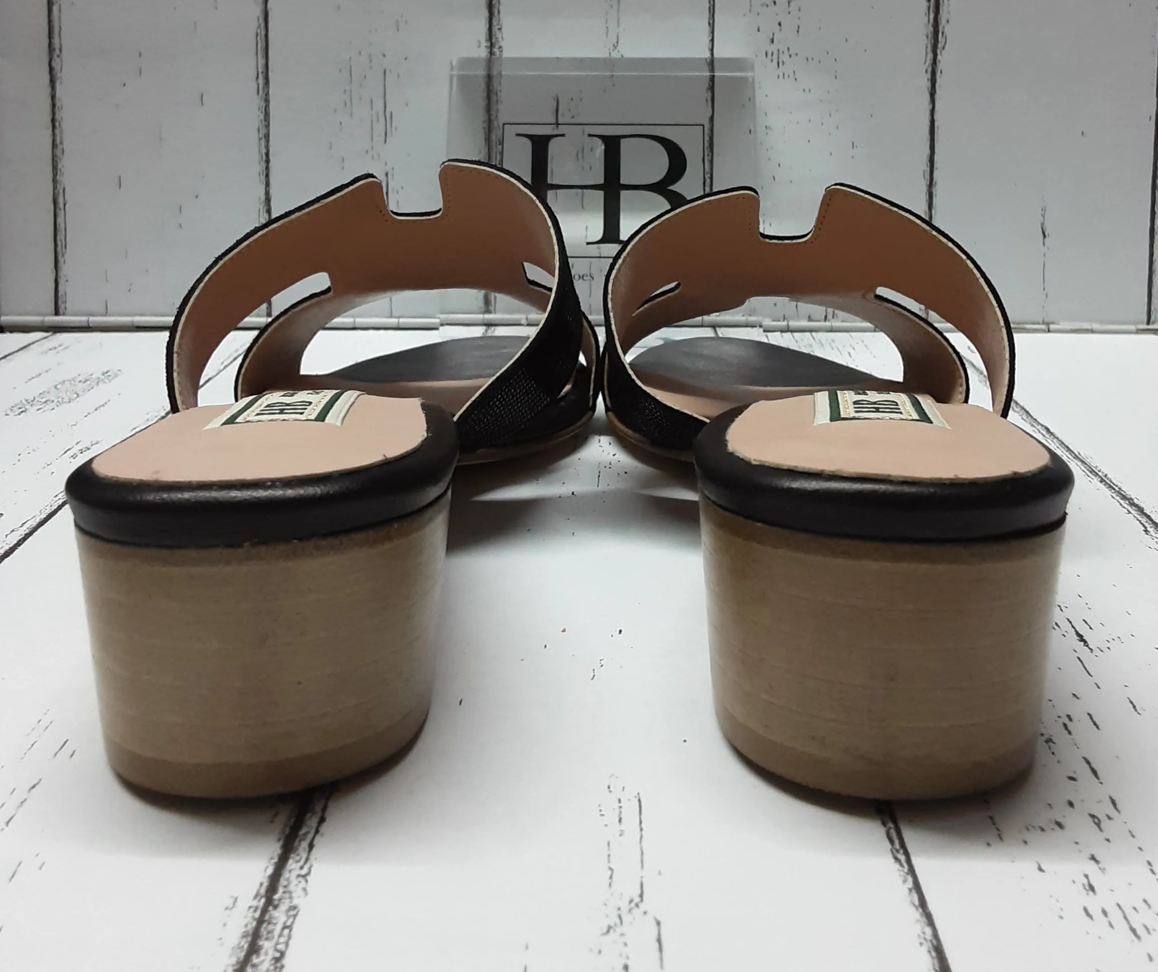 HB Italia - 62 - BLACK VARANUS 5598 - T.40 - SLIP ON MULE