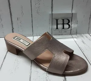 HB Italia - 62 - RAME SAFIRA 5598 - T.40 - SLIP ON MULE - (Rose Gold)