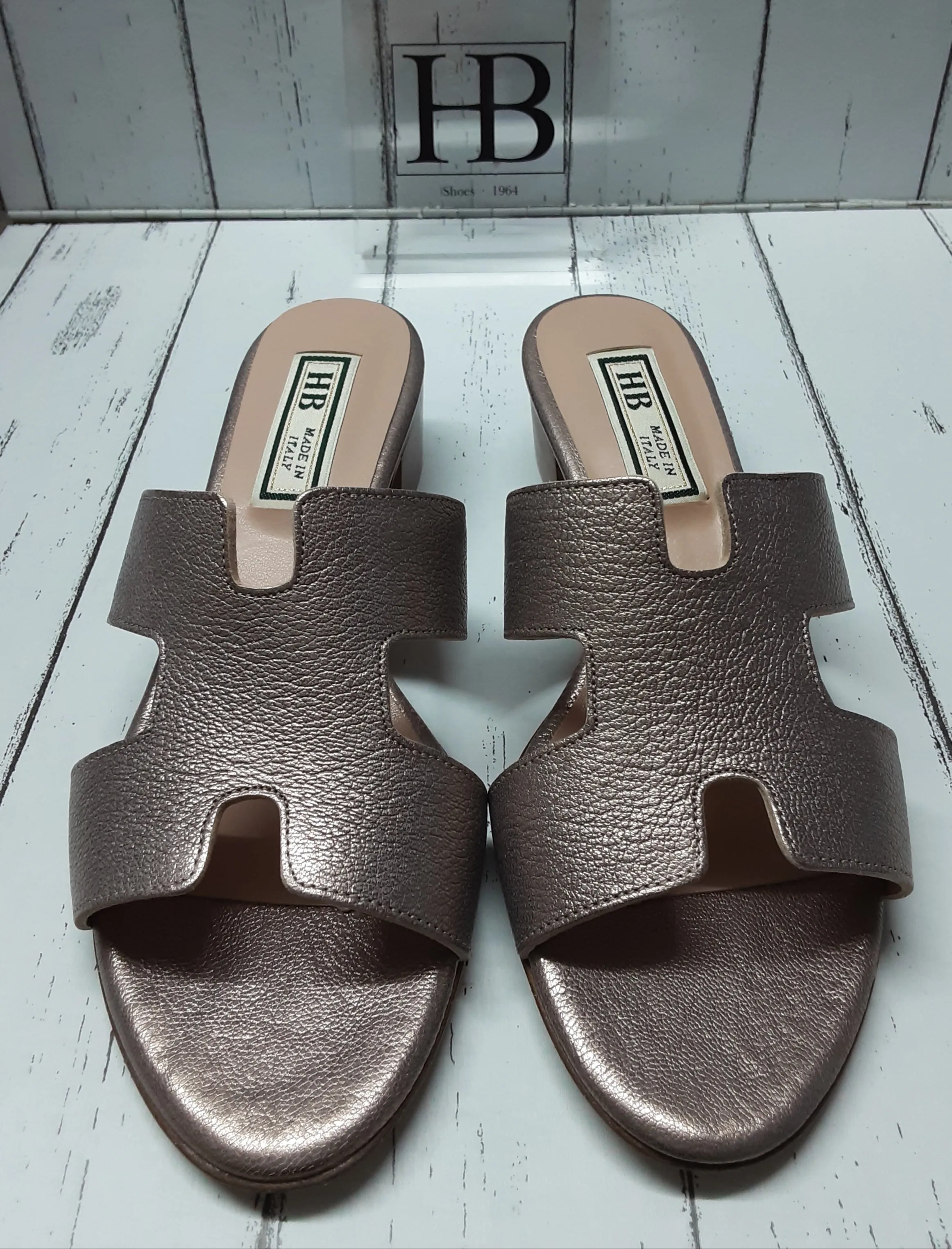 HB Italia - 62 - RAME SAFIRA 5598 - T.40 - SLIP ON MULE - (Rose Gold)