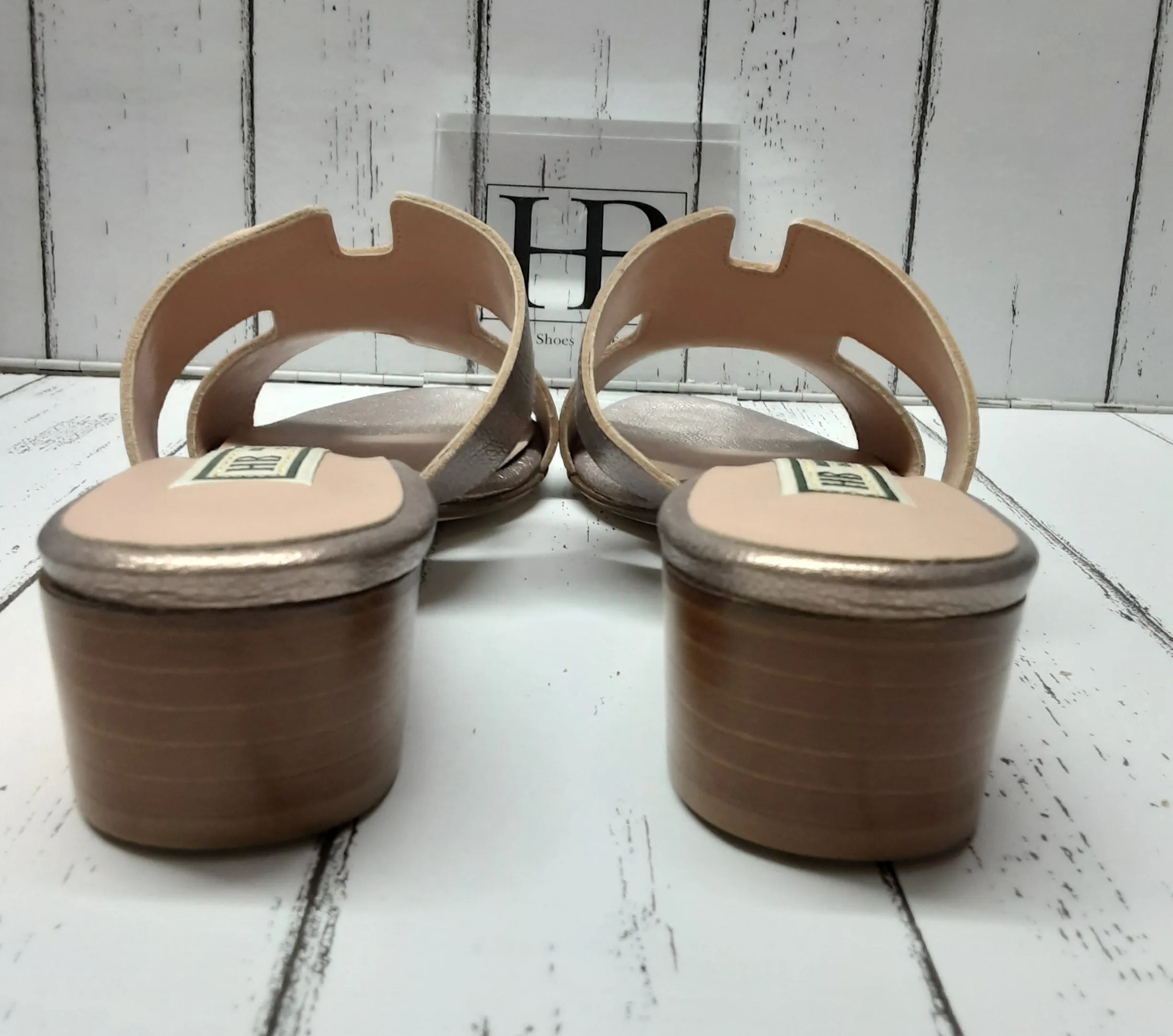 HB Italia - 62 - RAME SAFIRA 5598 - T.40 - SLIP ON MULE - (Rose Gold)