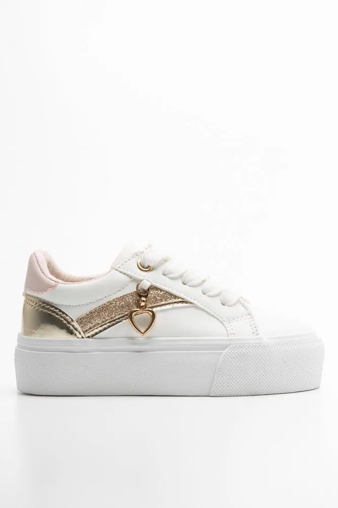 Heart Charm Sneaker White