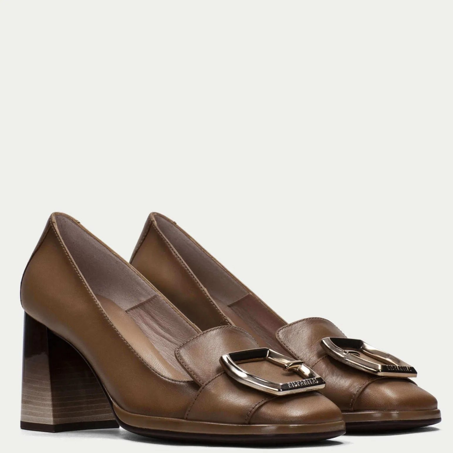Hispanitas Brown Leather High Heeled Shoes