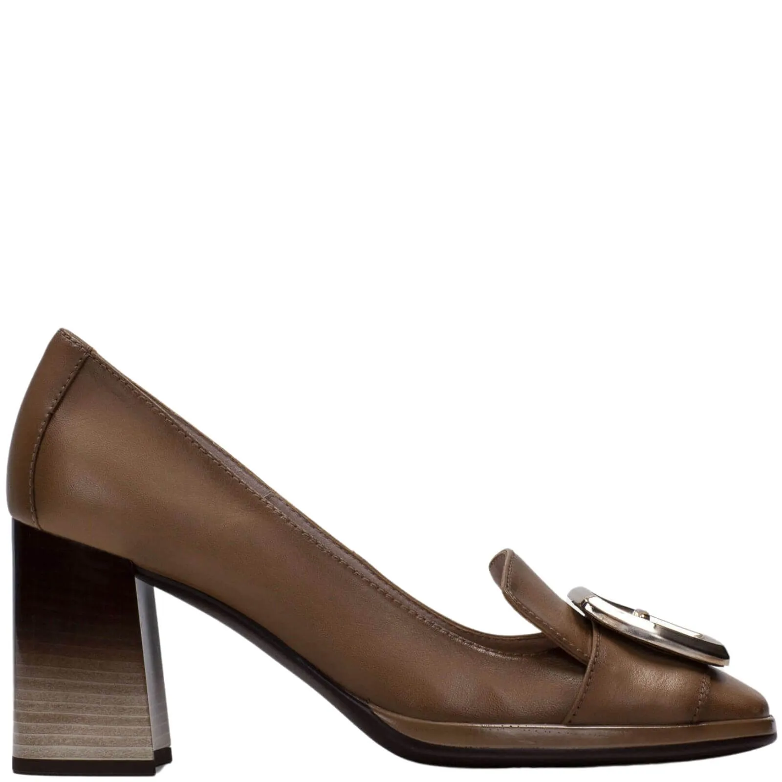 Hispanitas Brown Leather High Heeled Shoes