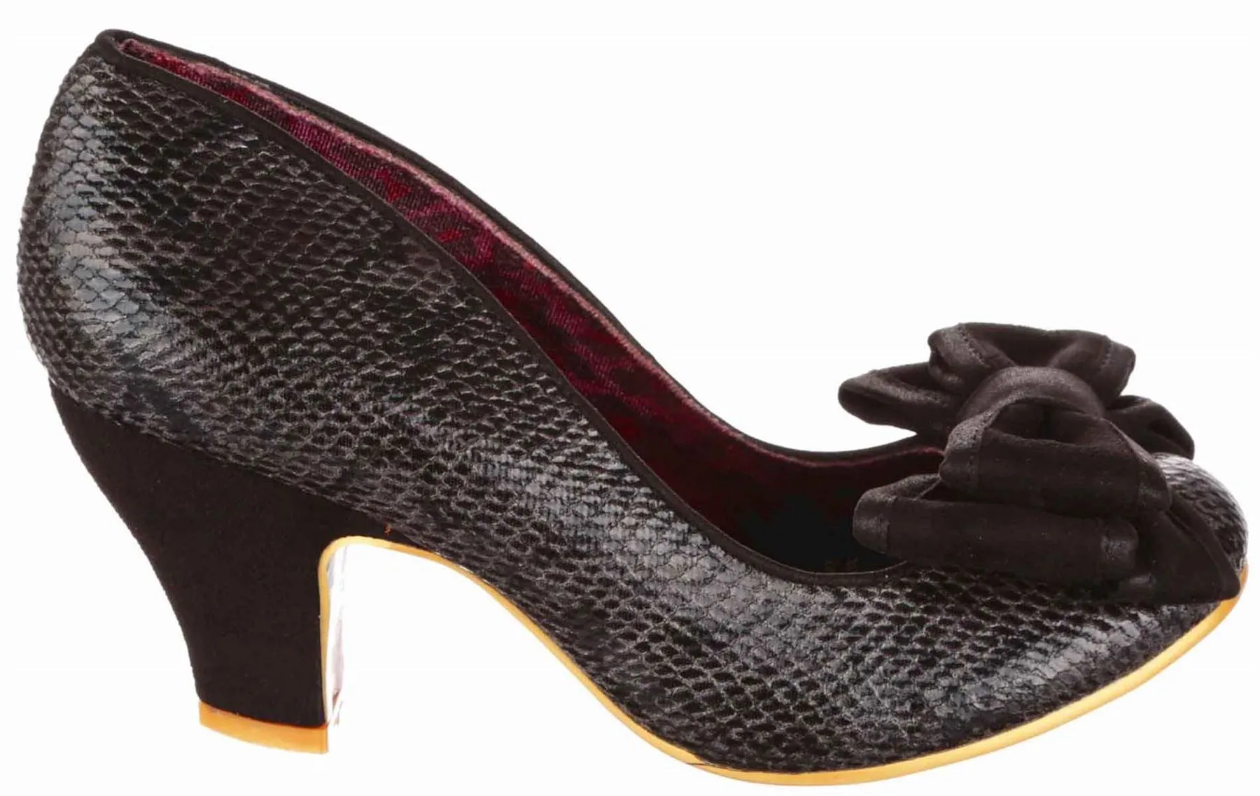 Irregular Choice Ban Joe Black Sanke Womens Court Shoes Heels