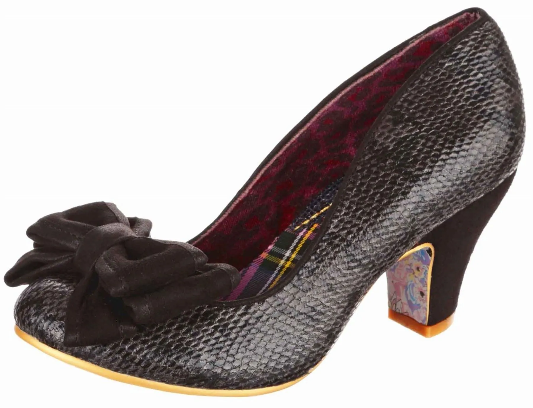 Irregular Choice Ban Joe Black Sanke Womens Court Shoes Heels