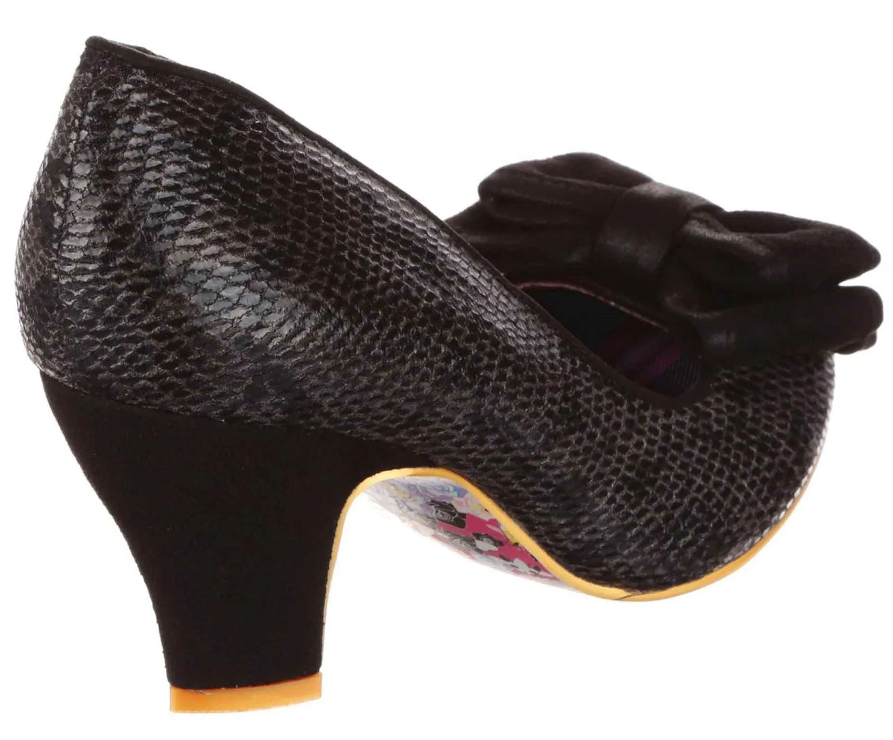 Irregular Choice Ban Joe Black Sanke Womens Court Shoes Heels