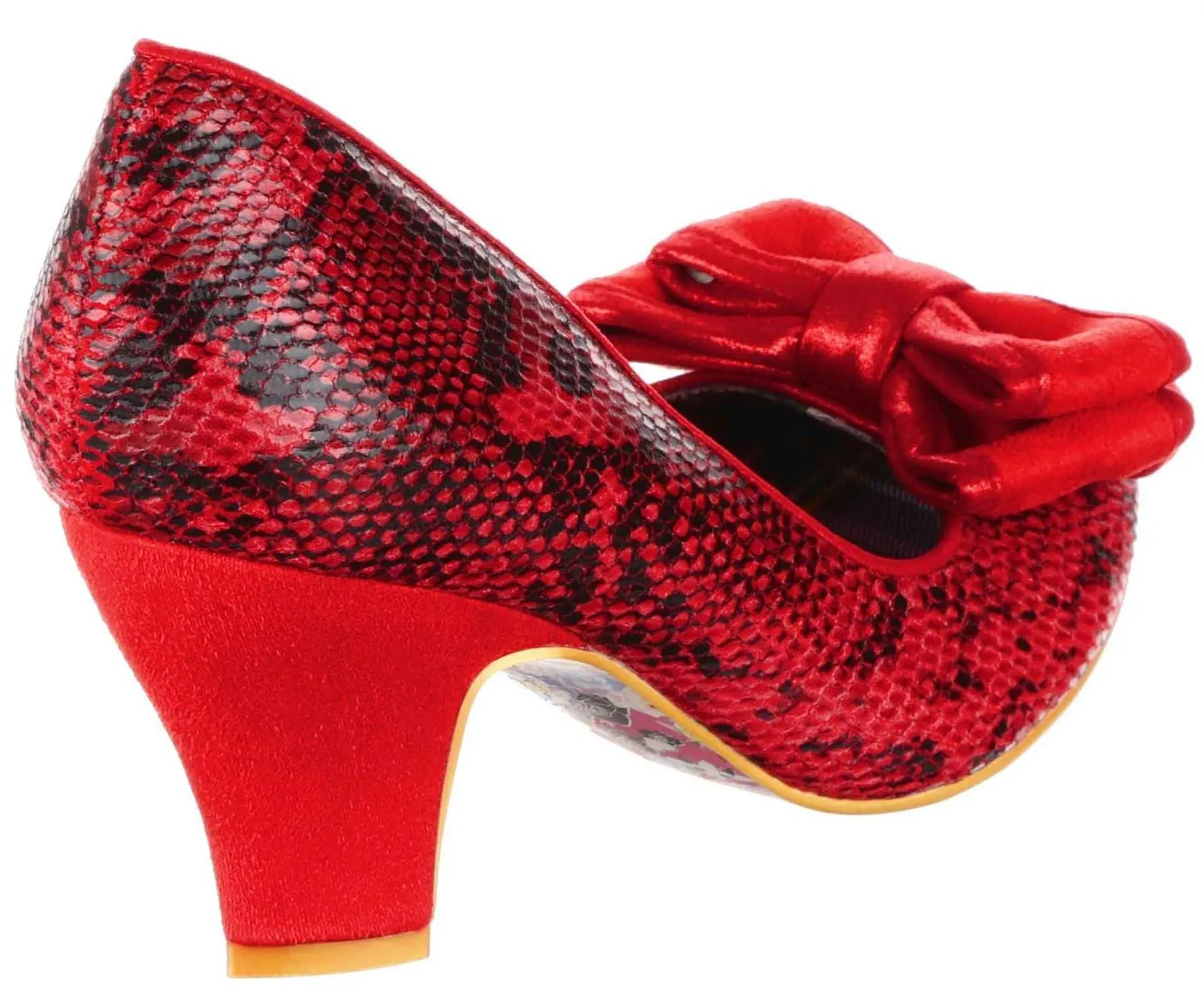 Irregular Choice Ban Joe Red Sanke Womens Court Shoes Heels