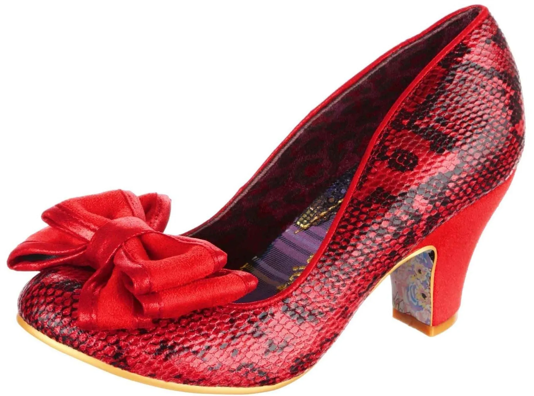 Irregular Choice Ban Joe Red Sanke Womens Court Shoes Heels