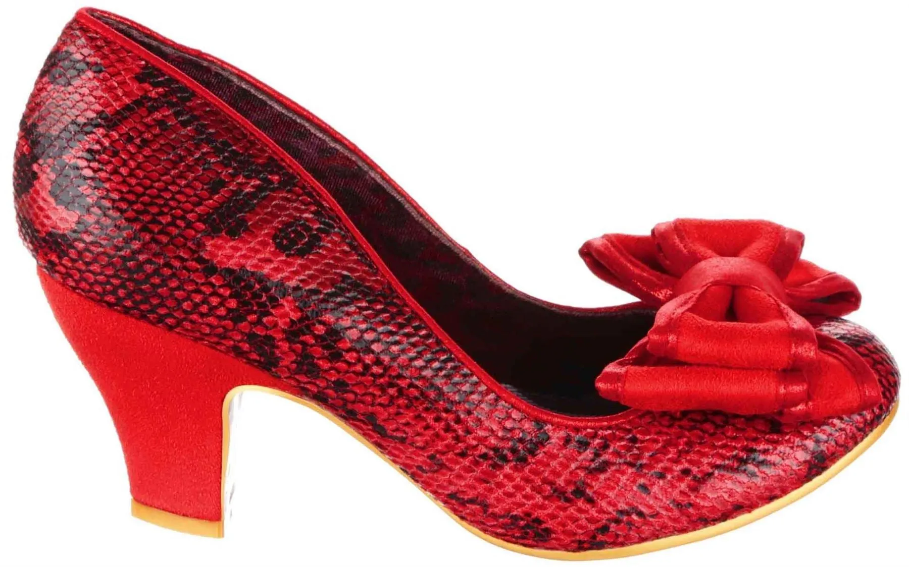 Irregular Choice Ban Joe Red Sanke Womens Court Shoes Heels