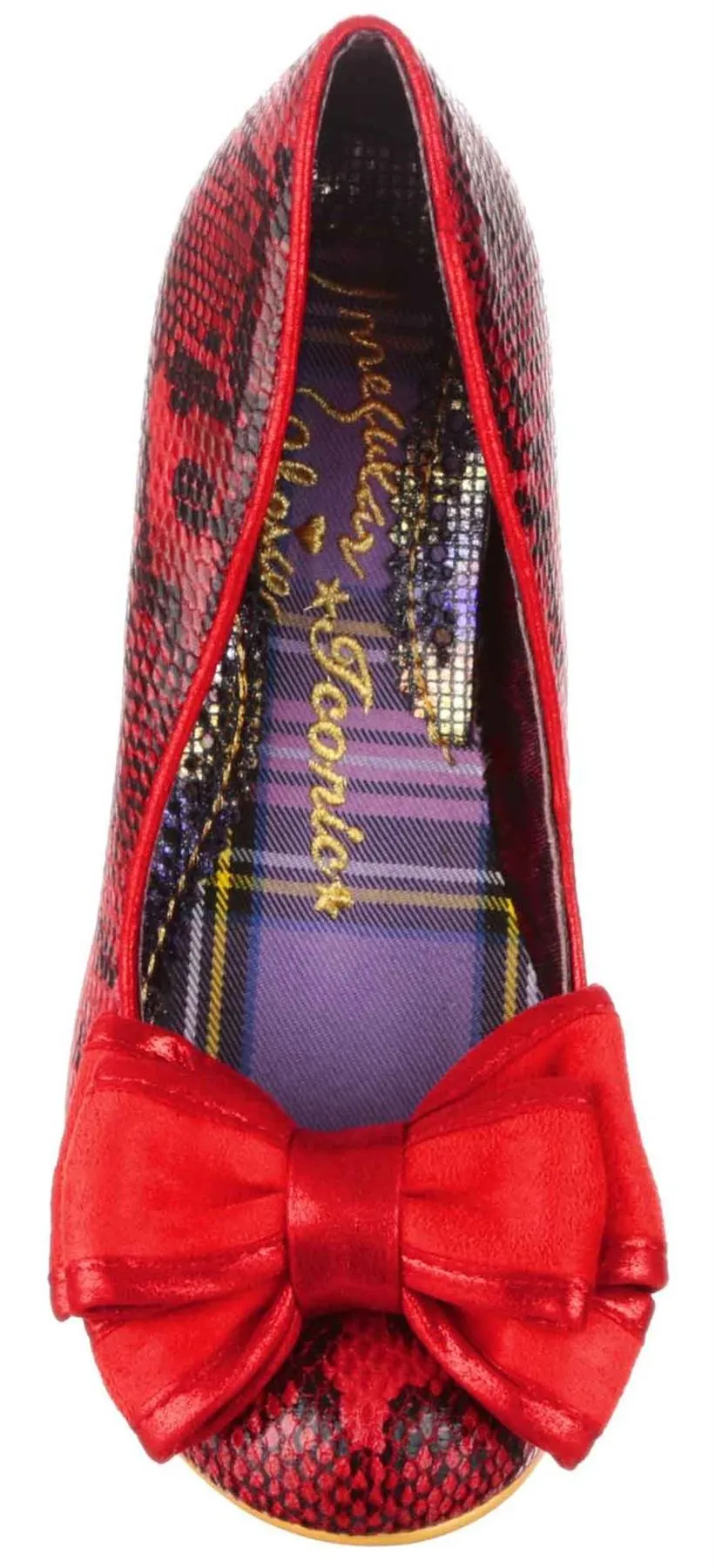 Irregular Choice Ban Joe Red Sanke Womens Court Shoes Heels