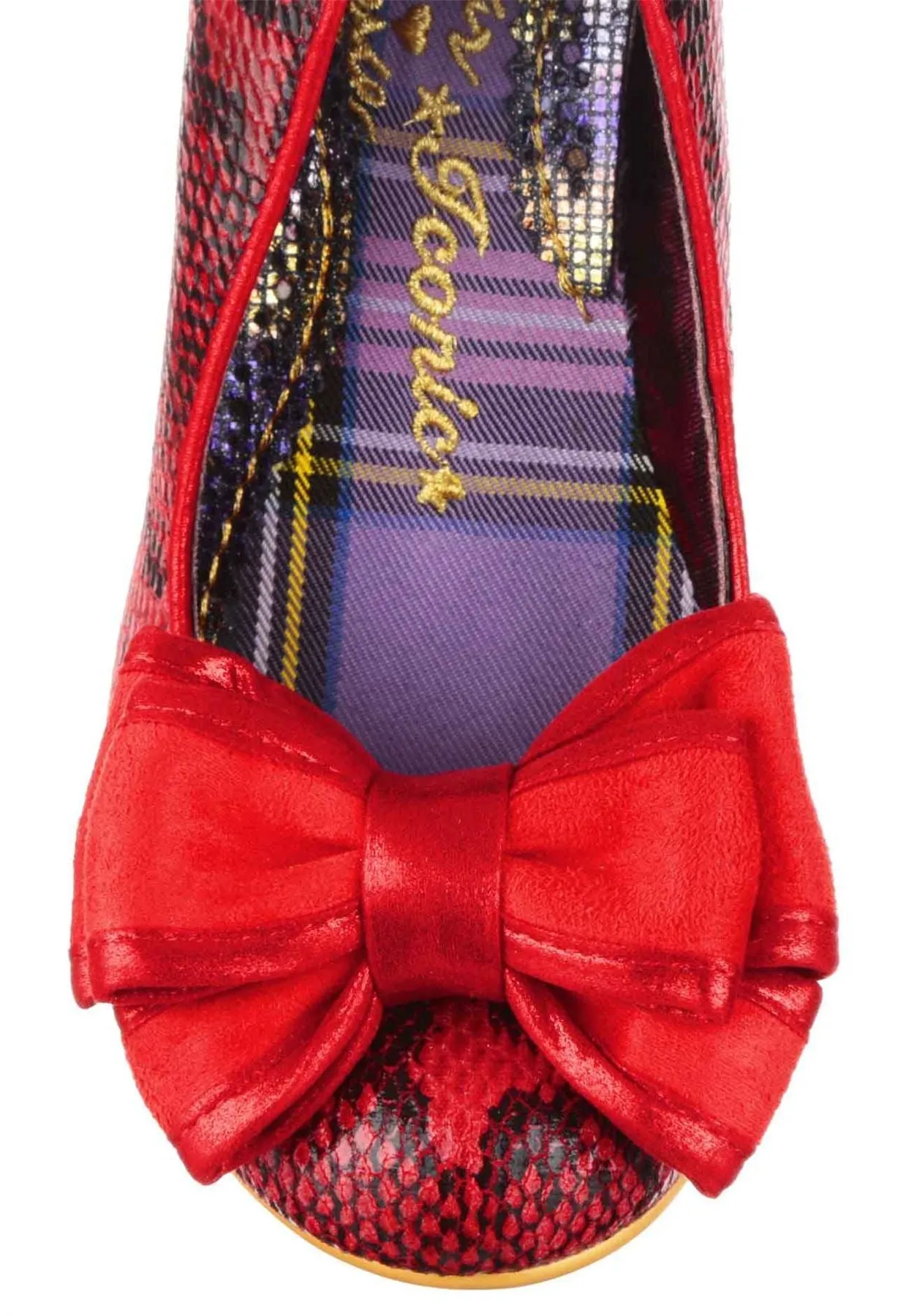 Irregular Choice Ban Joe Red Sanke Womens Court Shoes Heels