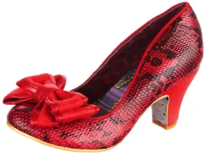Irregular Choice Ban Joe Red Sanke Womens Court Shoes Heels