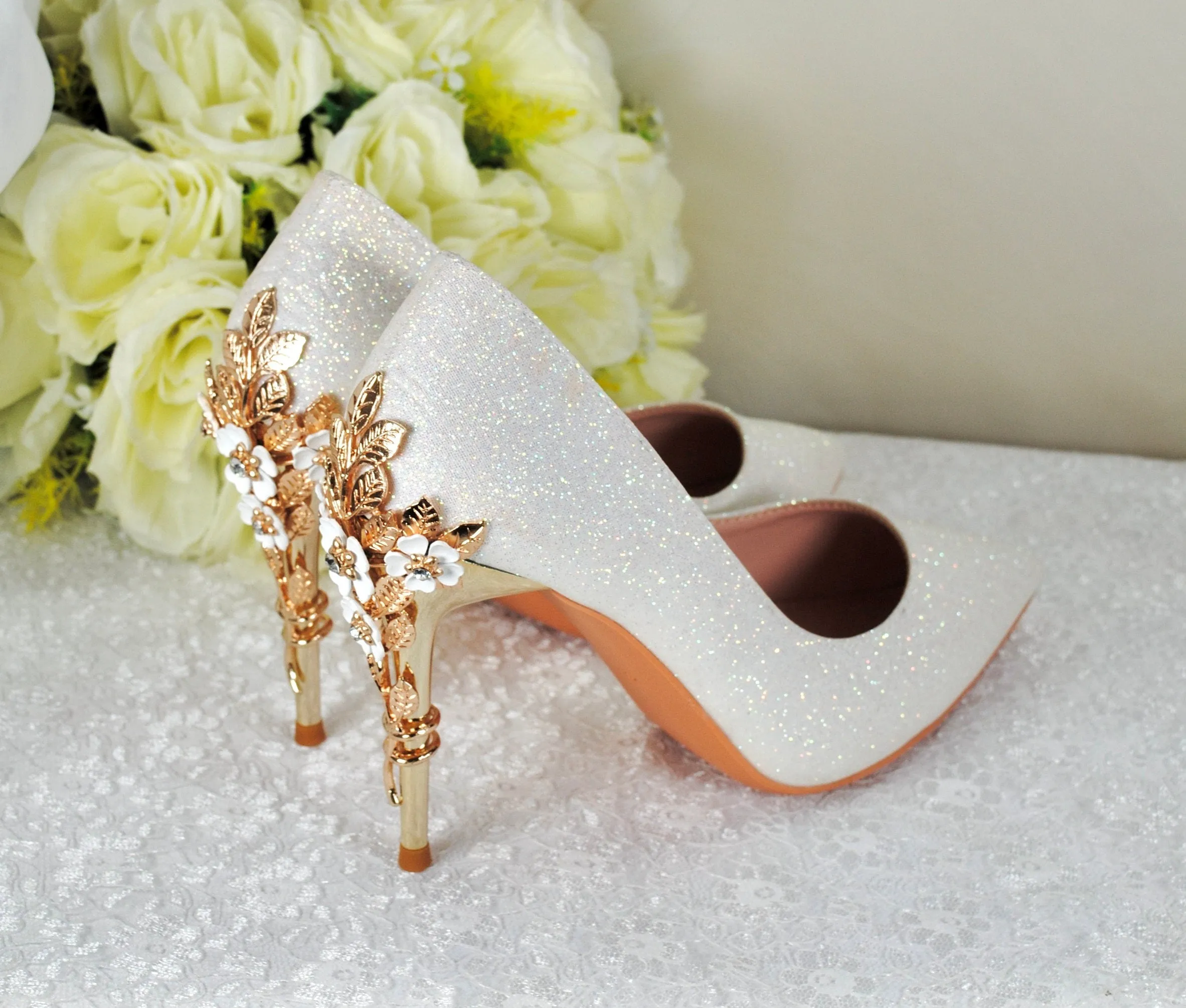 Ivory Glitter with CHERRY BLOSSOM