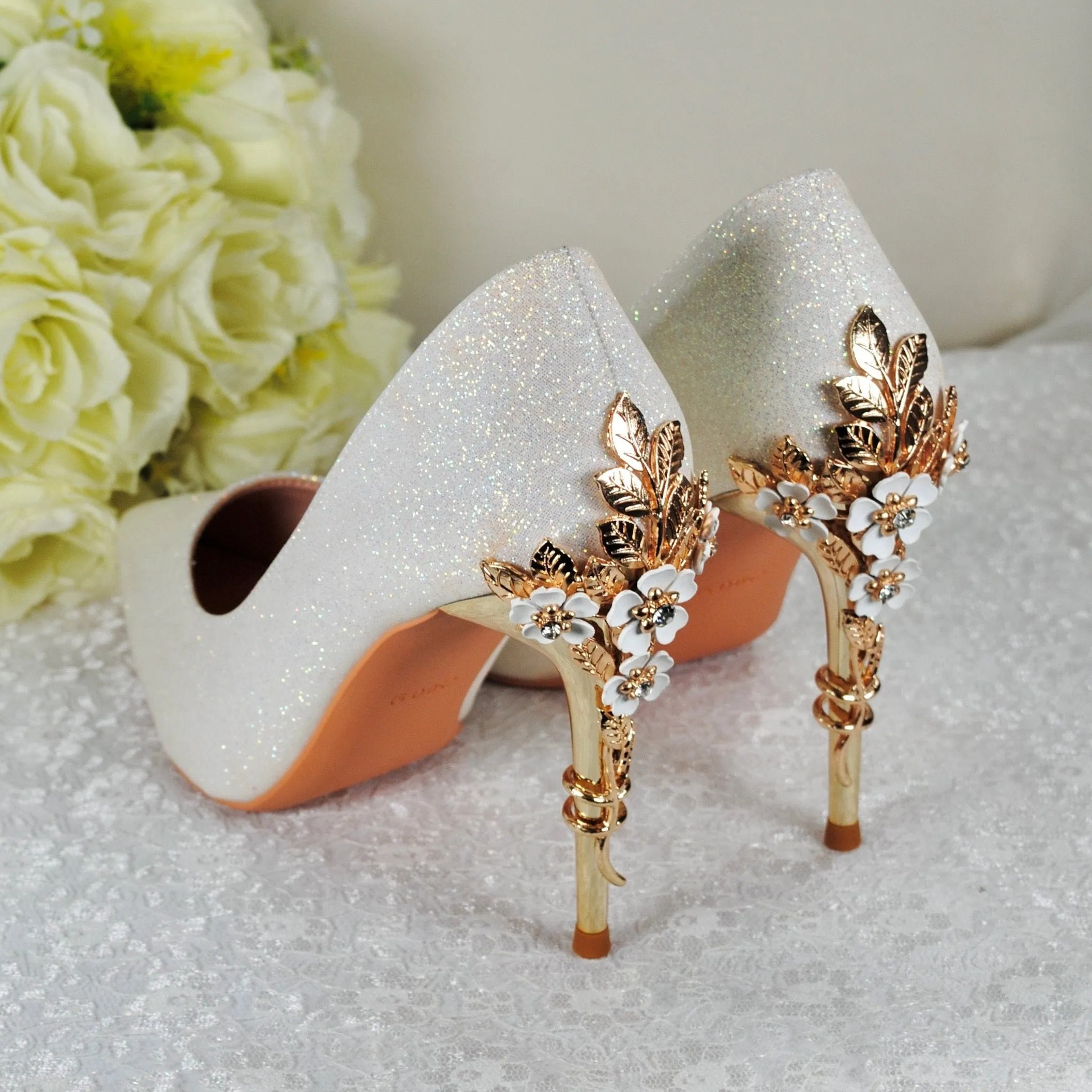 Ivory Glitter with CHERRY BLOSSOM