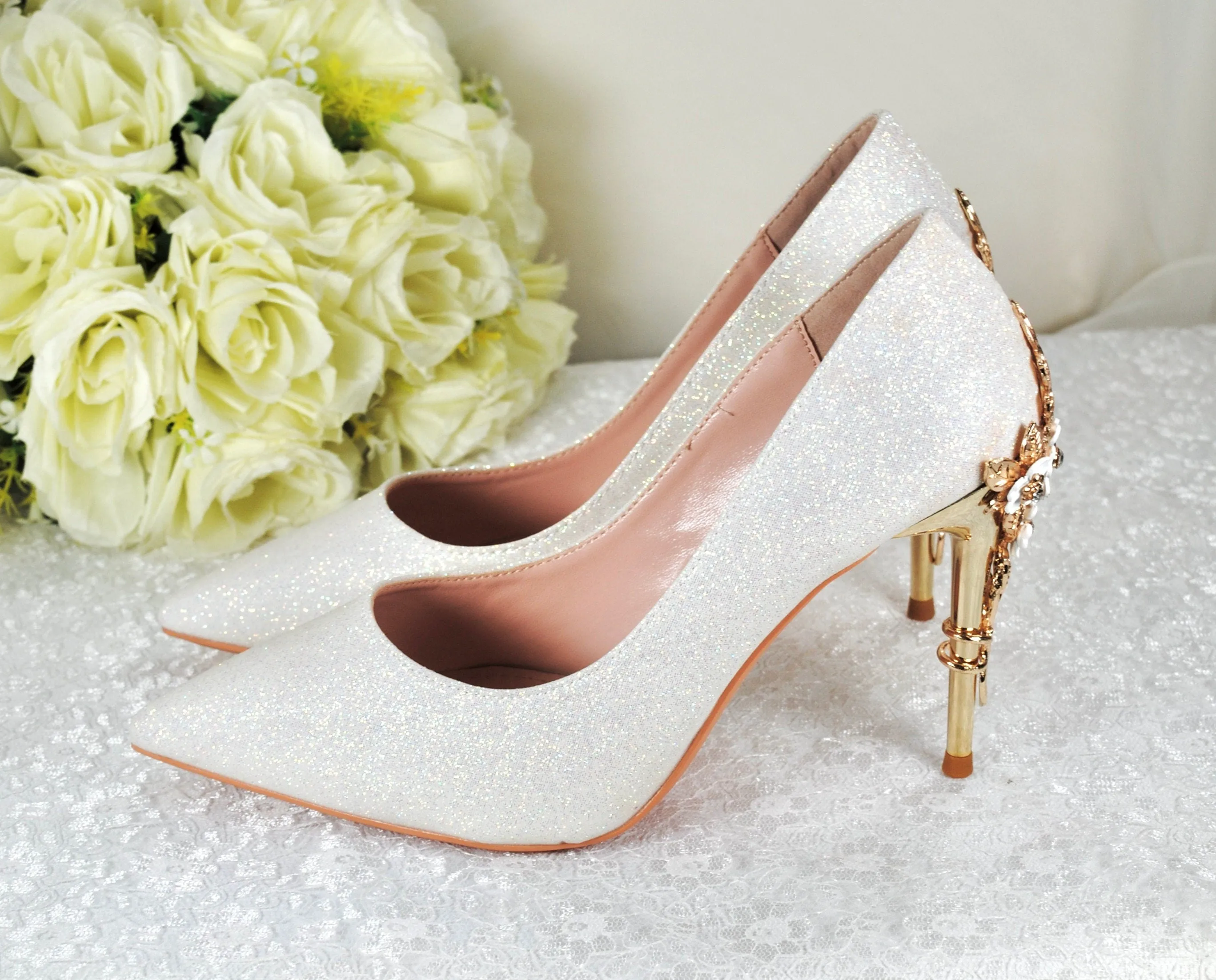 Ivory Glitter with CHERRY BLOSSOM
