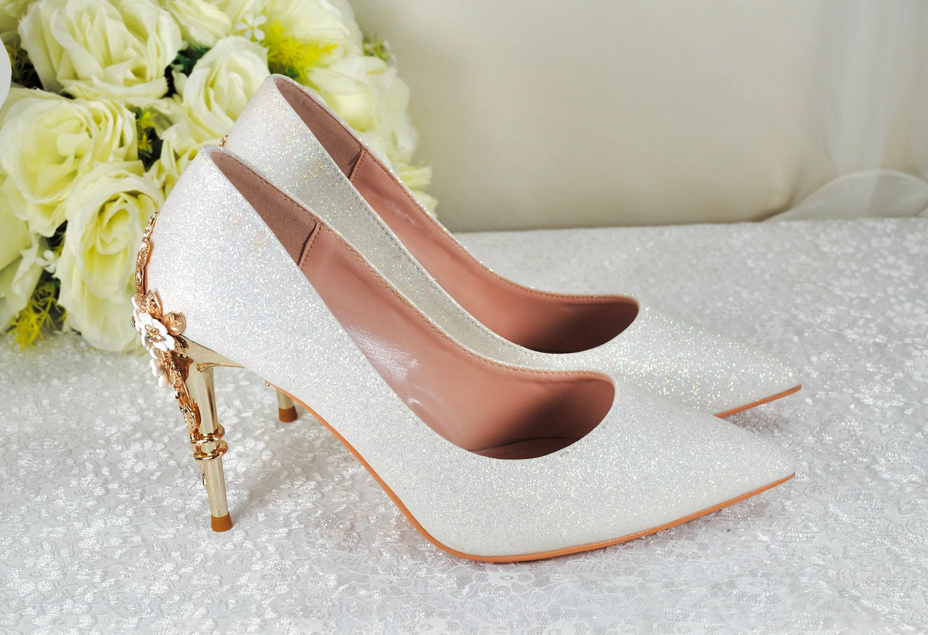Ivory Glitter with CHERRY BLOSSOM